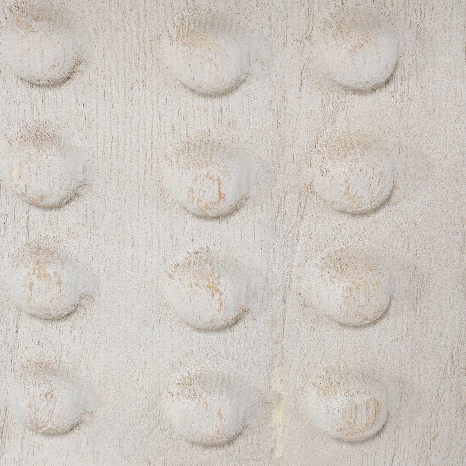 Jamie Young Studded White Washed Coffee Table – shown to scale