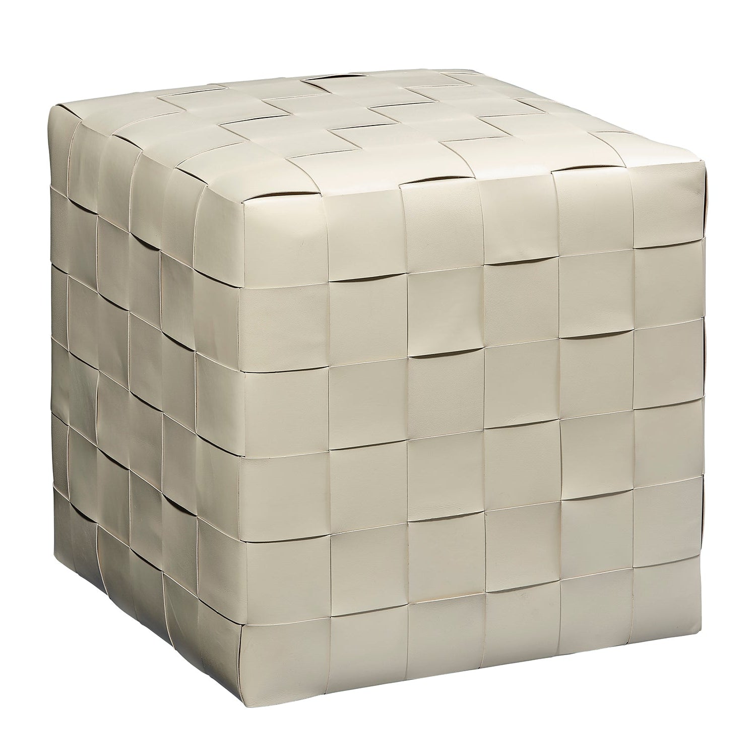 Jamie Young Woven Leather Ottoman