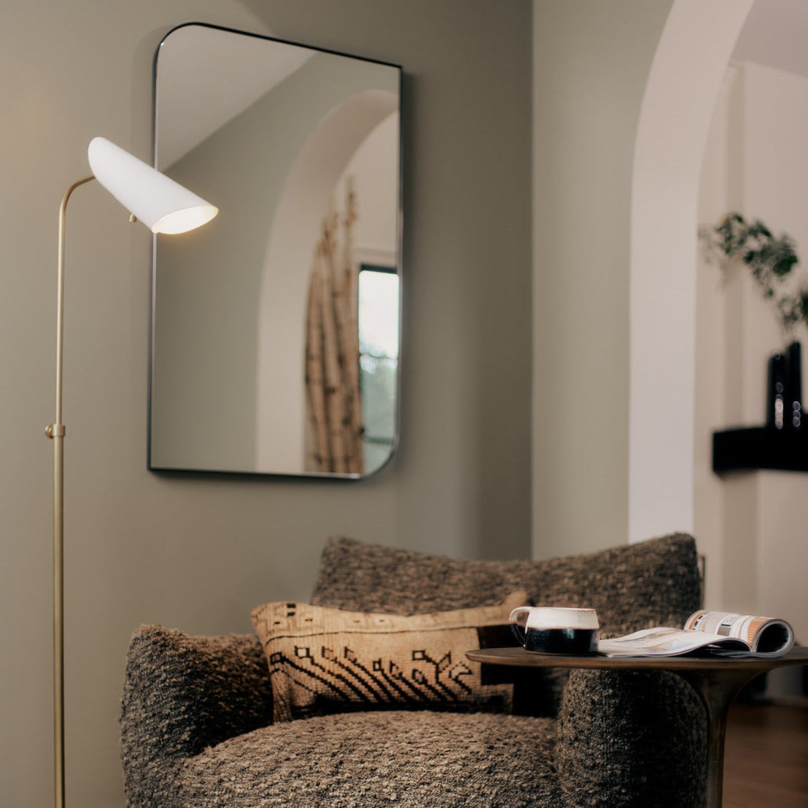 Regina Andrew Amara Steel Mirror