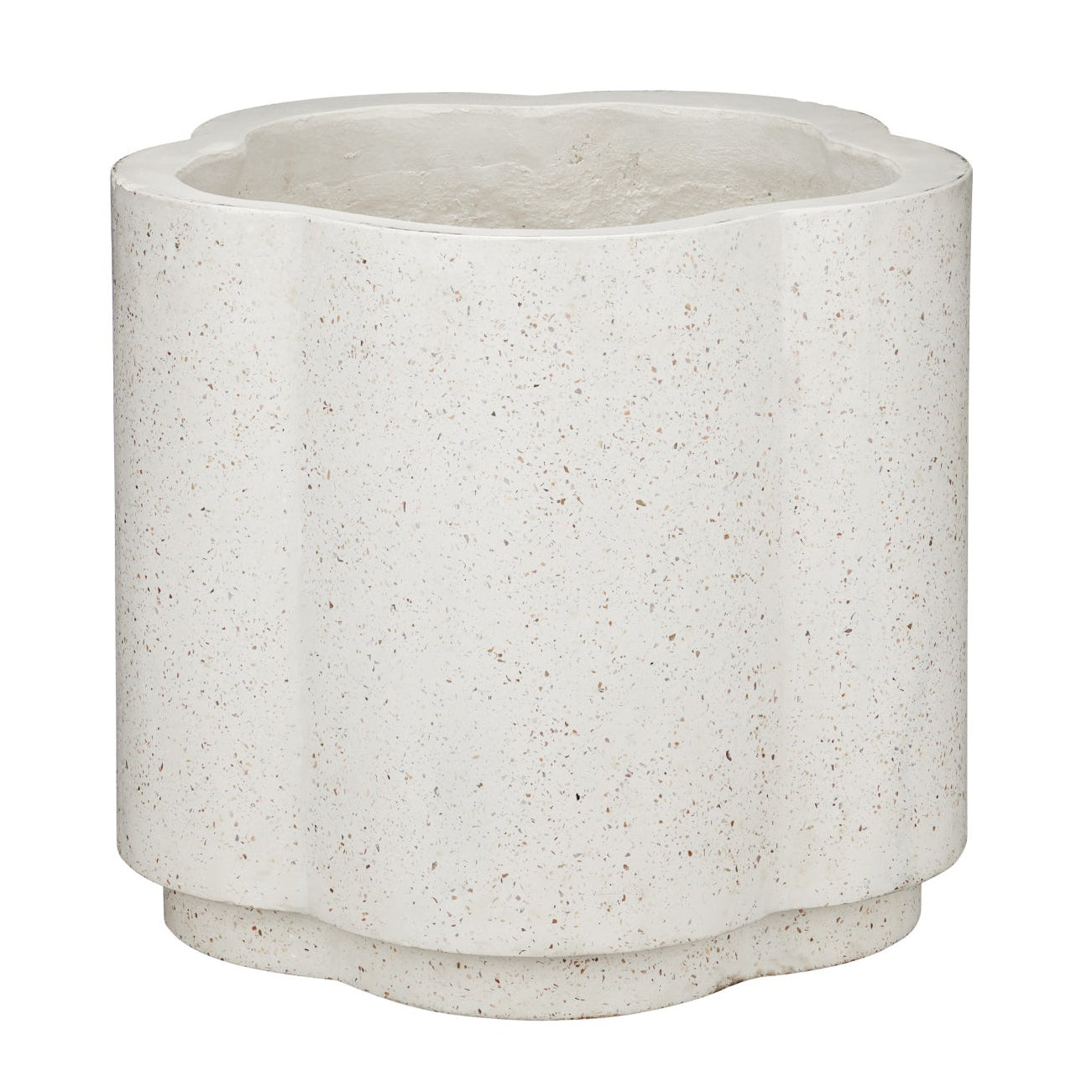 Currey & Co Smerlato Ivory Terrazzo Medium Planter