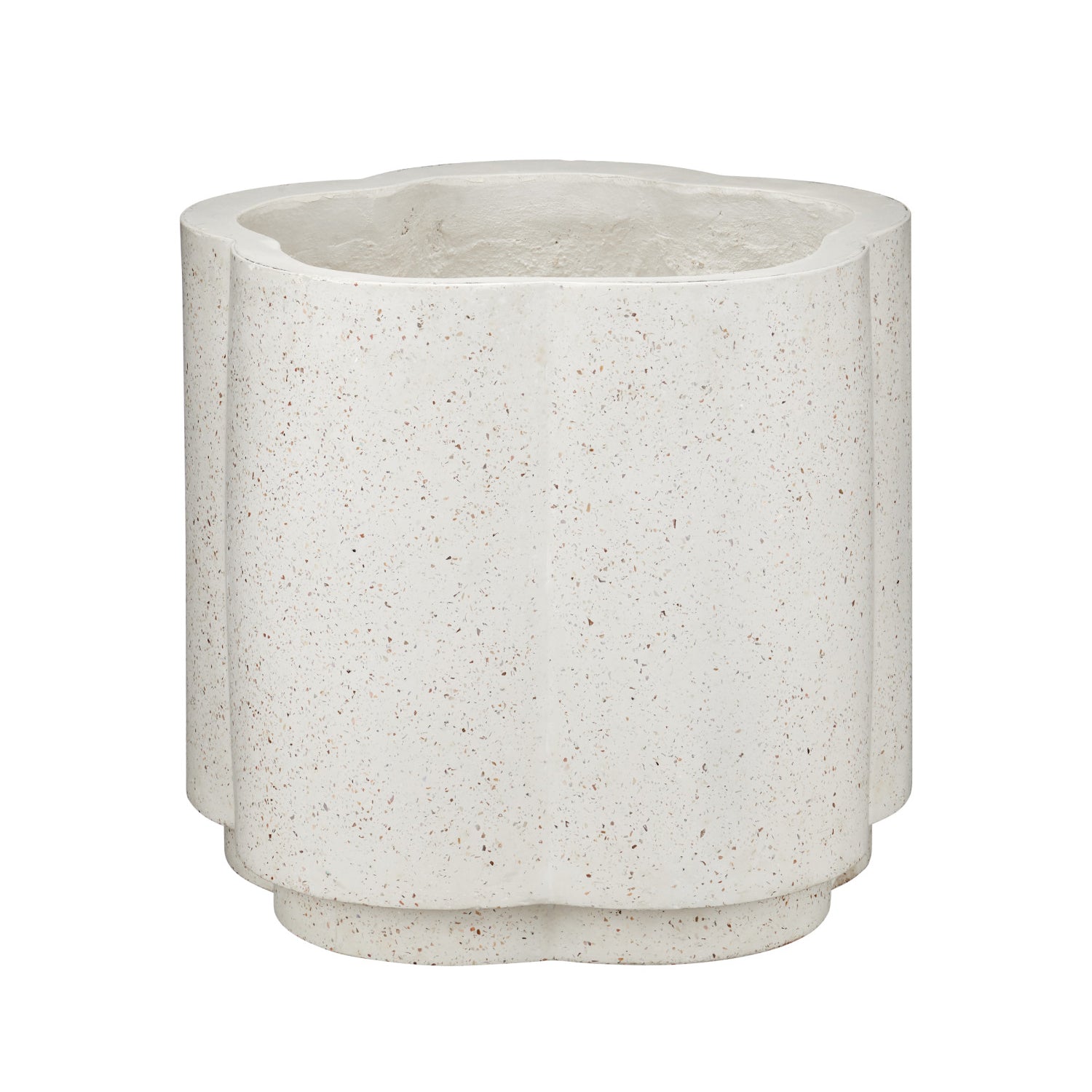 Currey & Co Smerlato Ivory Terrazzo Medium Planter