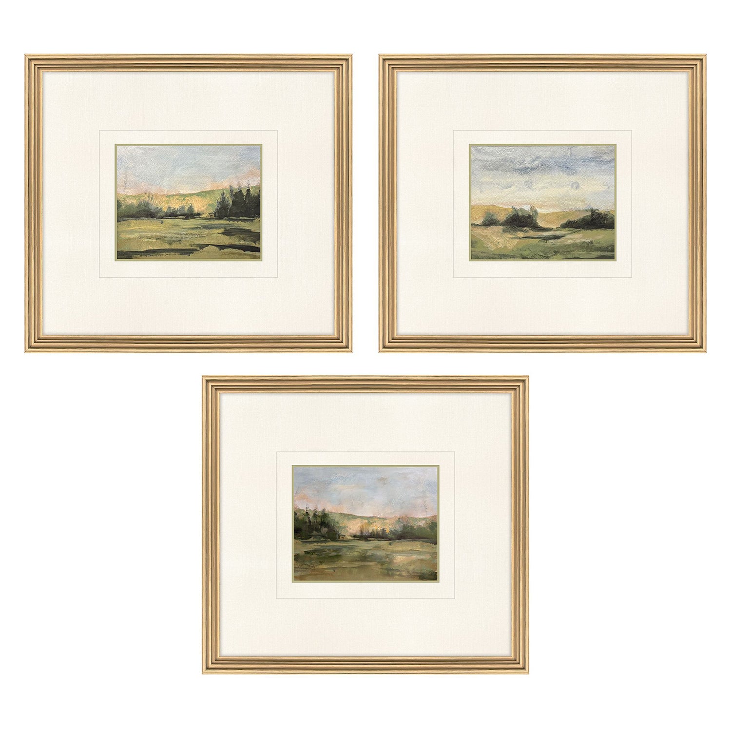 The Studio Verde Vista I Framed Art Set of 3