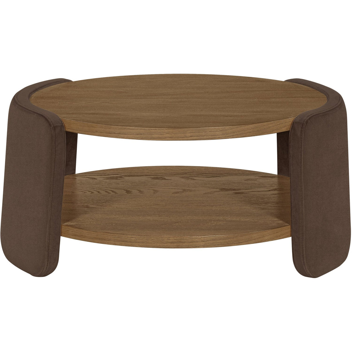 Wren Brown Velvet And Oak Veneer Coffee Table