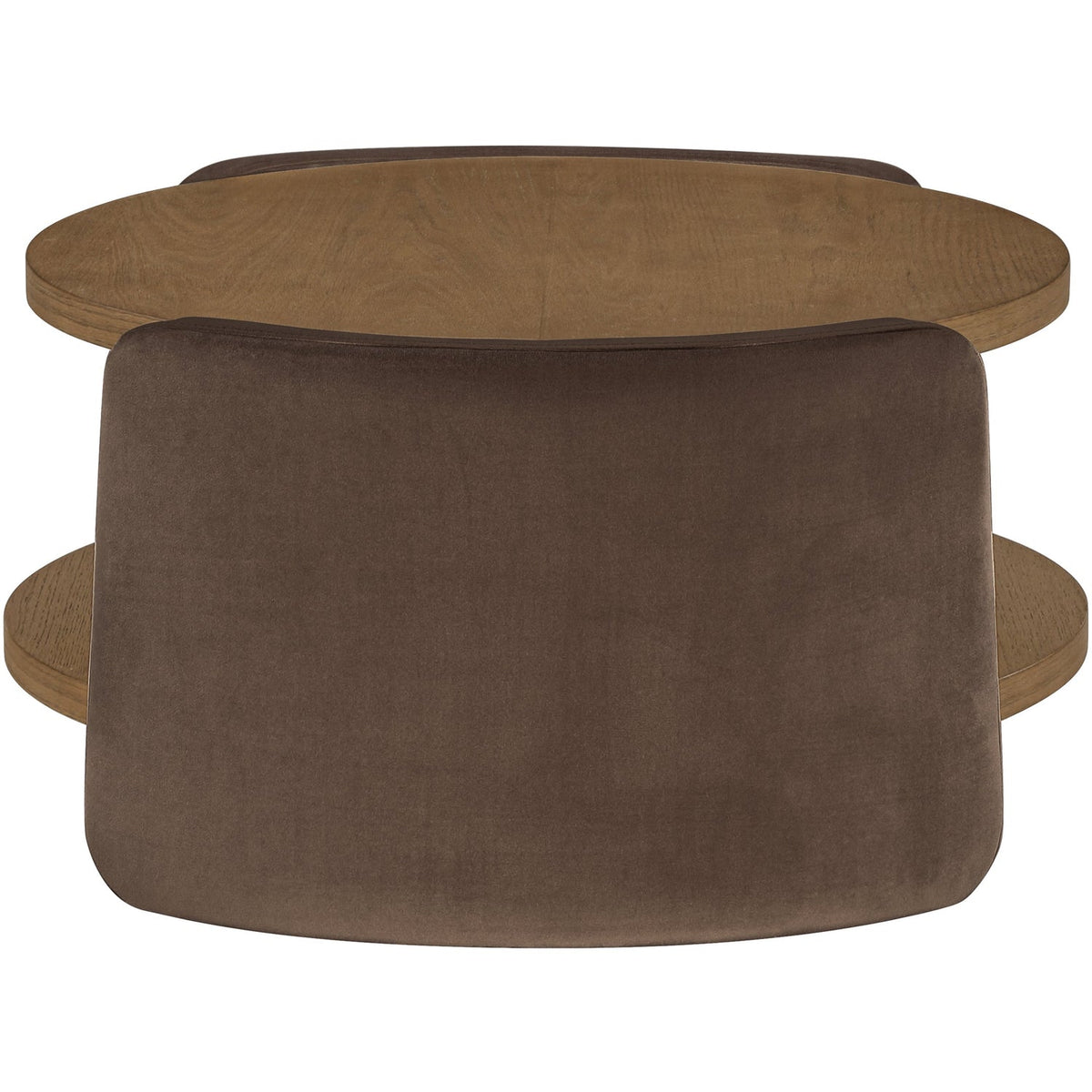 Wren Brown Velvet And Oak Veneer Coffee Table