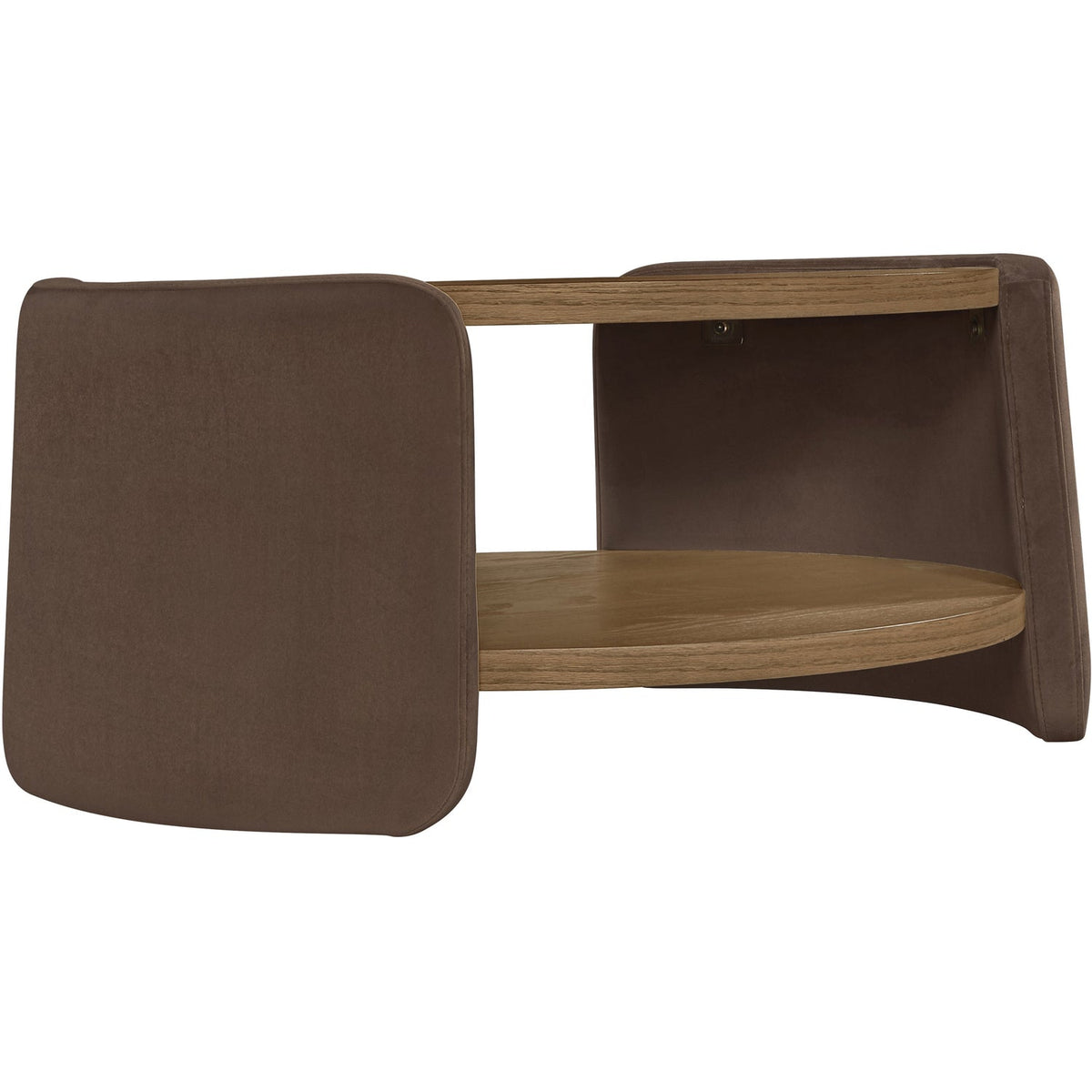 Wren Brown Velvet And Oak Veneer Coffee Table