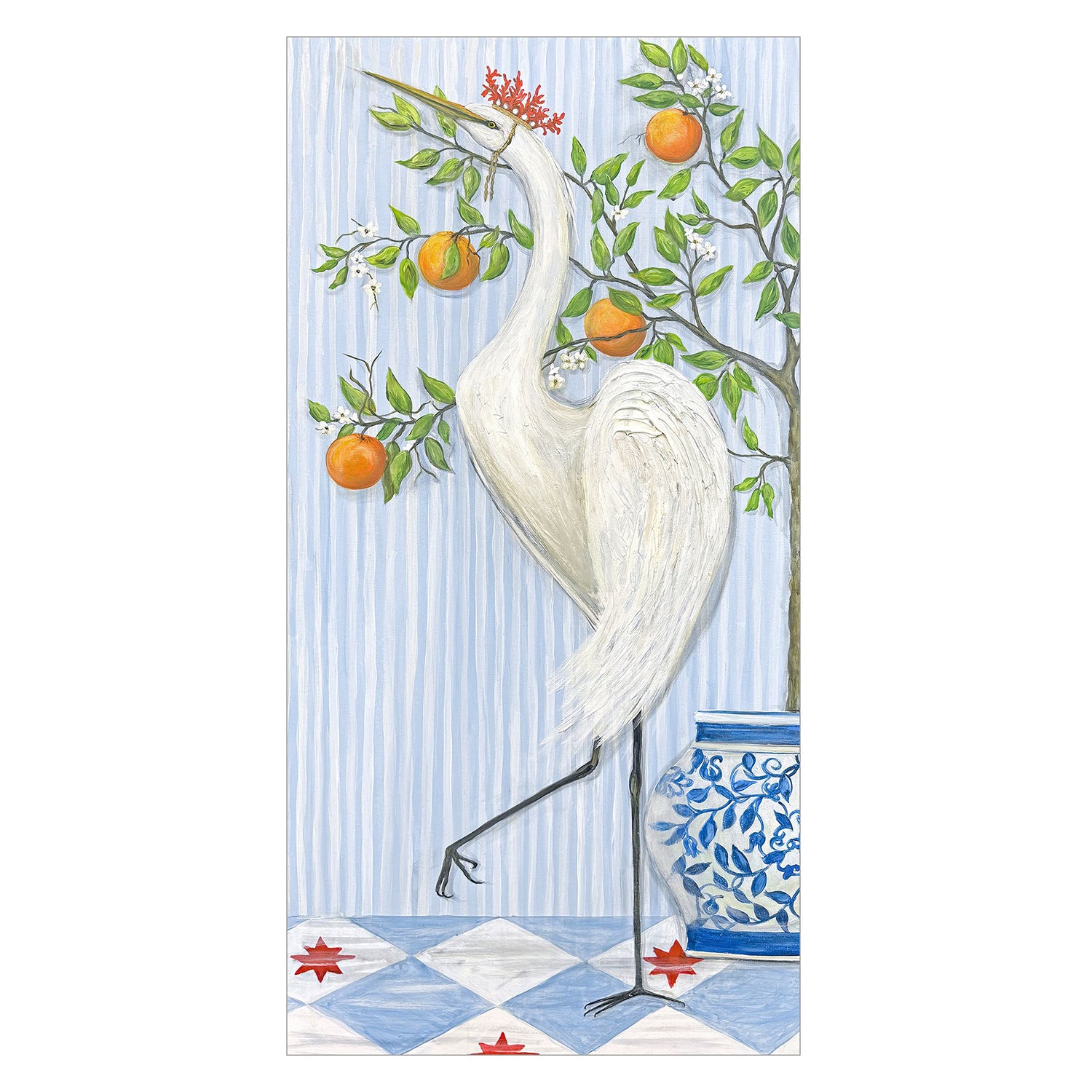 PopJoy Studio Crowned Crane II Wall Sculpture