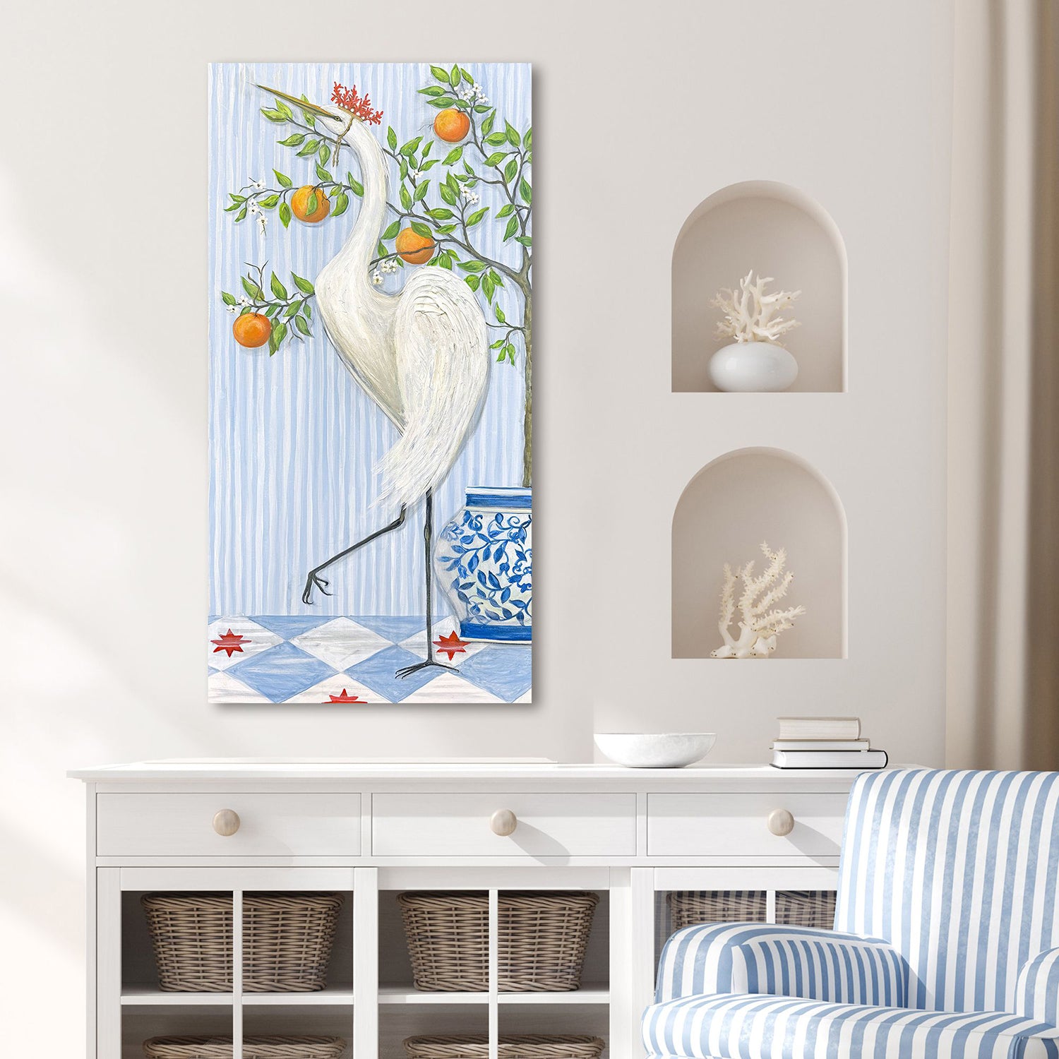 PopJoy Studio Crowned Crane II Wall Sculpture