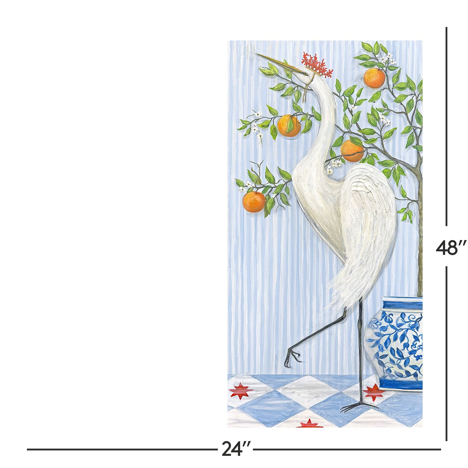 PopJoy Studio Crowned Crane II Wall Sculpture
