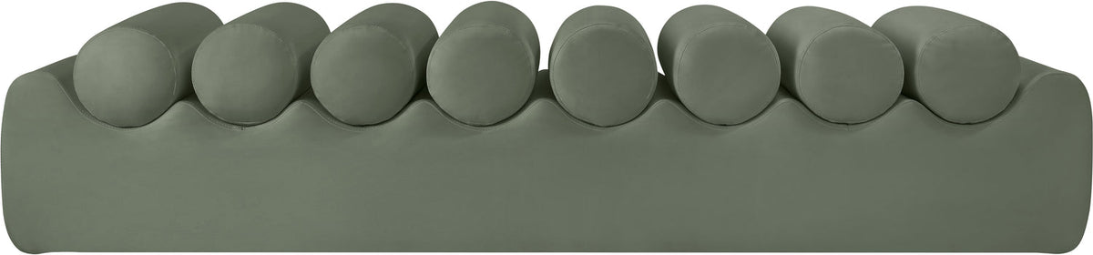 Rumble Green Vegan Leather Upholstered Bench
