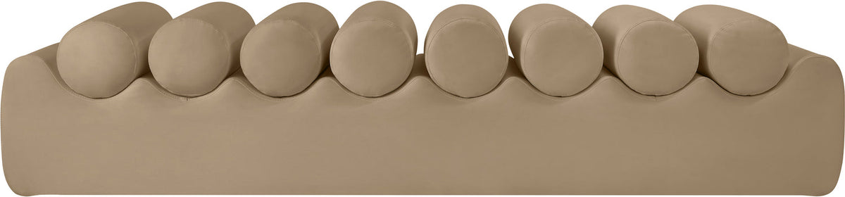 Rumble Tan Vegan Leather Upholstered Bench