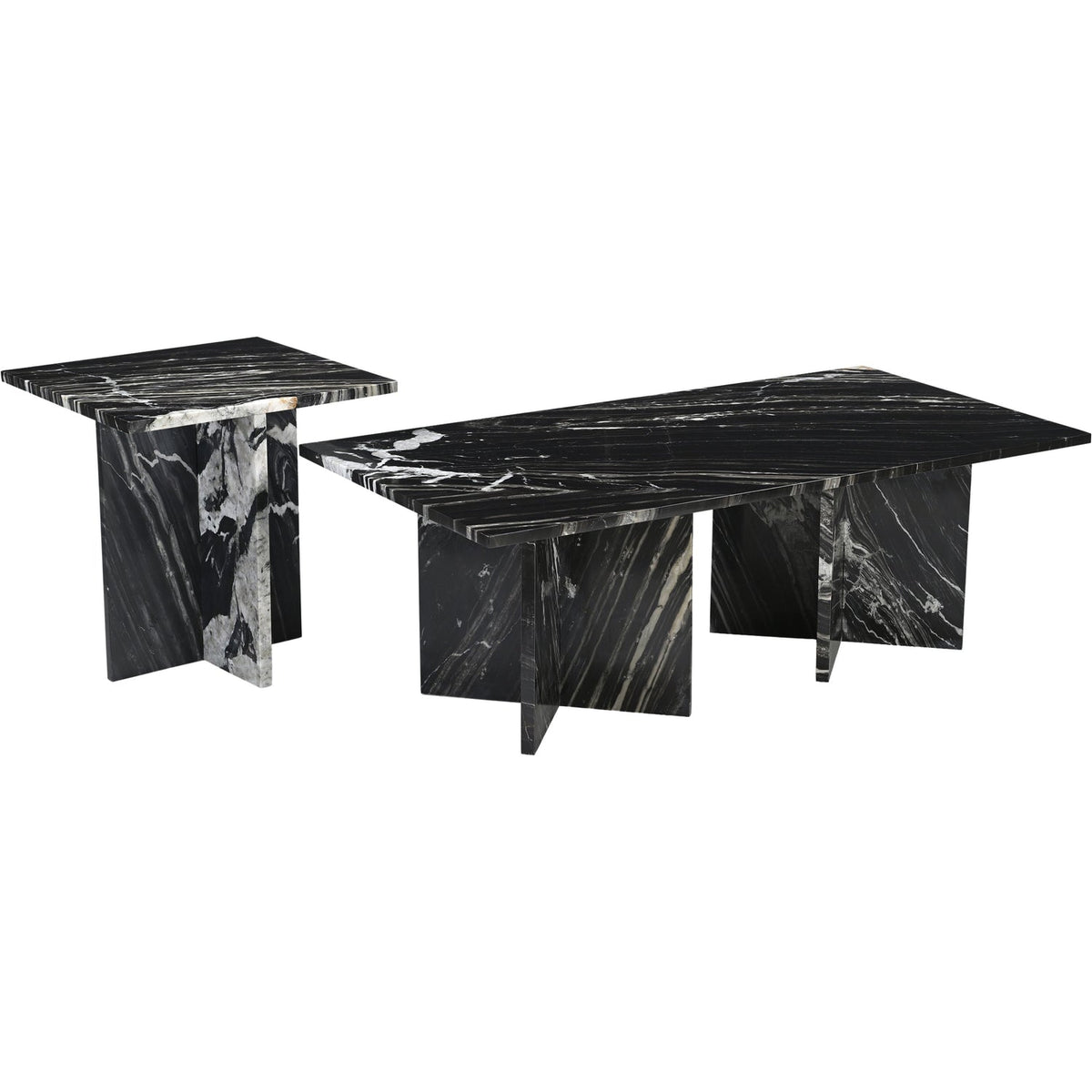 Verona Black Genuine Marble Coffee Table