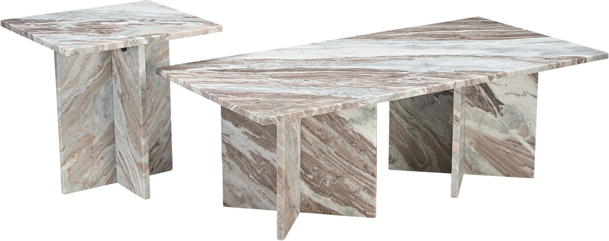 Verona Brown Genuine Marble Coffee Table