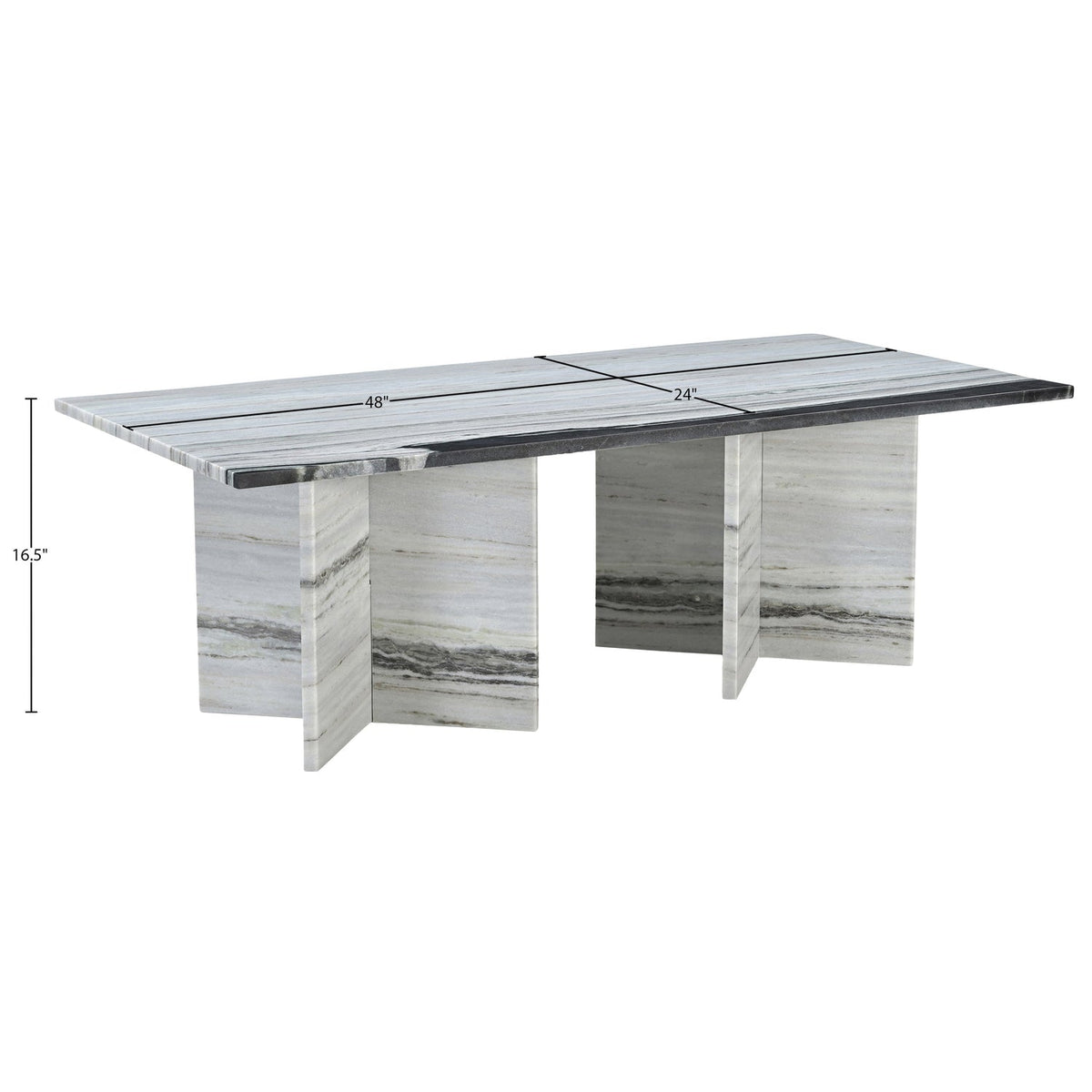 Verona Panda Genuine Marble Coffee Table