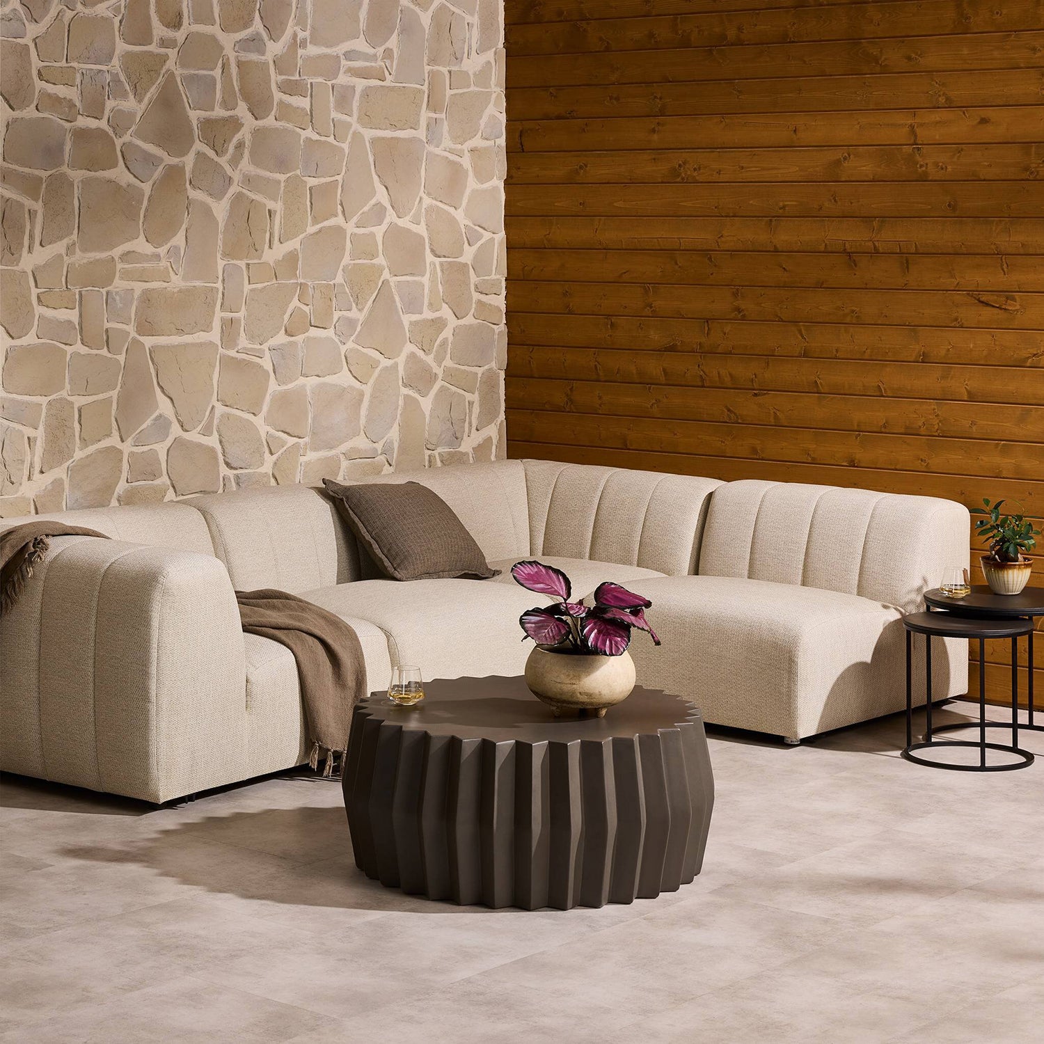 Four Hands Gwen Outdoor 4-Piece Sectional Sofa