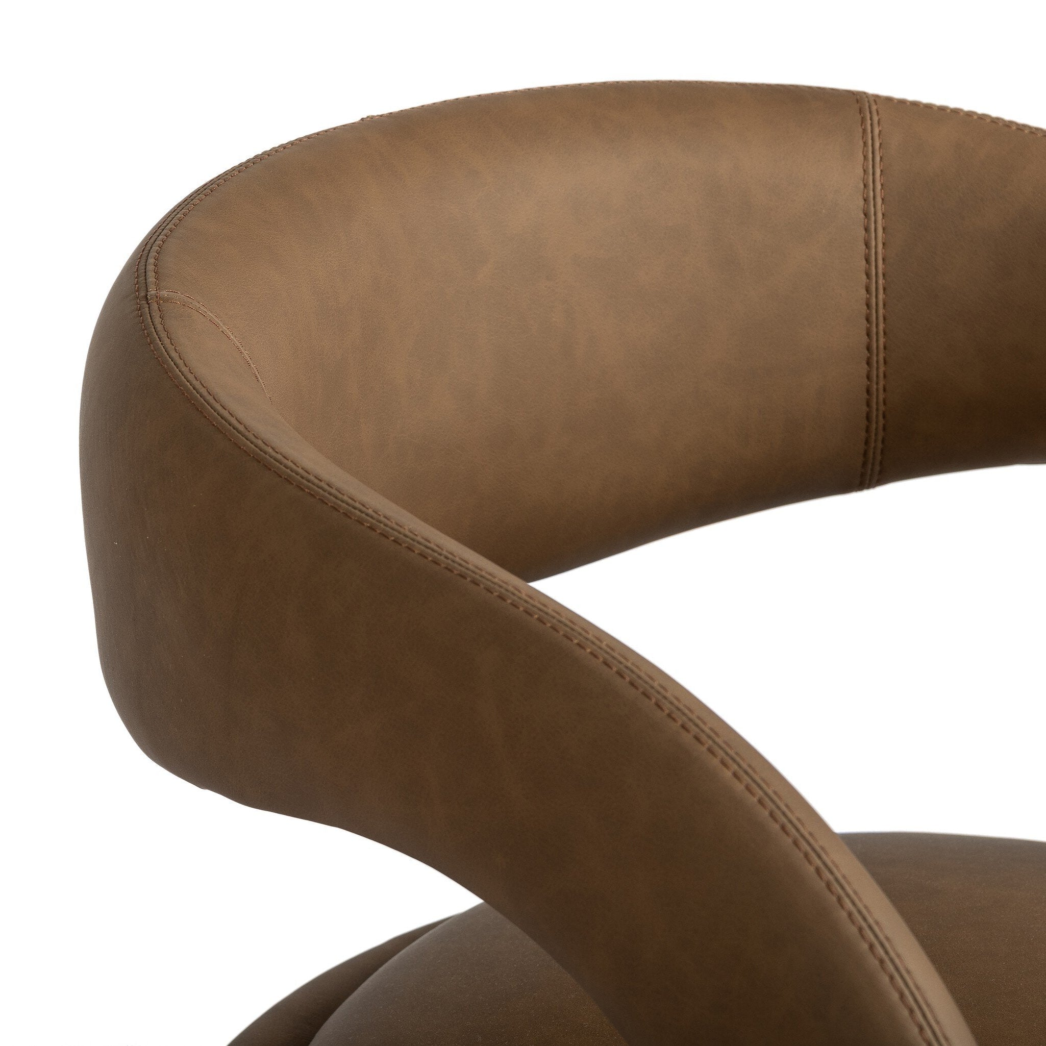 Four Hands Hawkins Maestro Cigar Dining Chair finish close-up