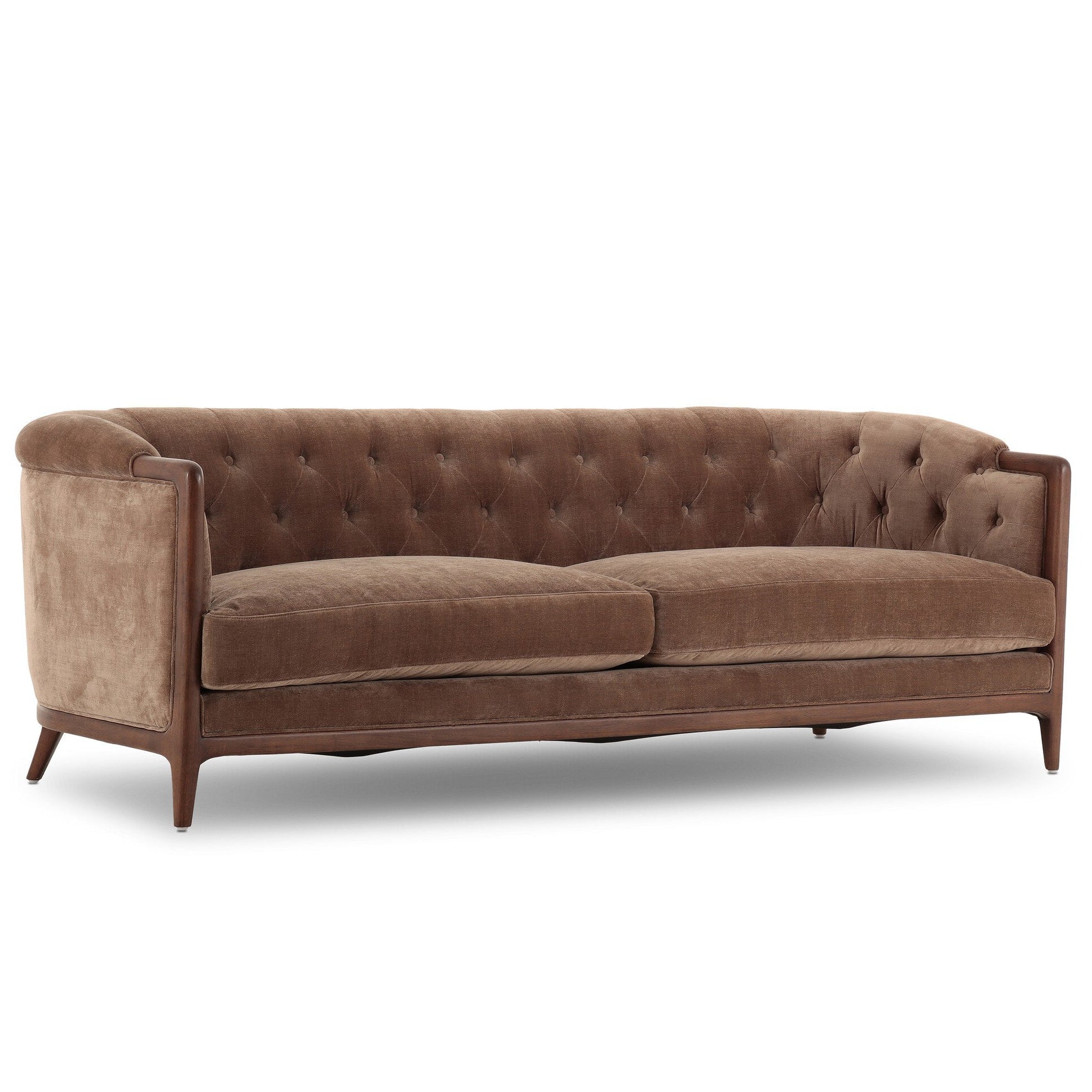 Four Hands Ellsworth Altair Mushroom Sofa in Altair Mushroom