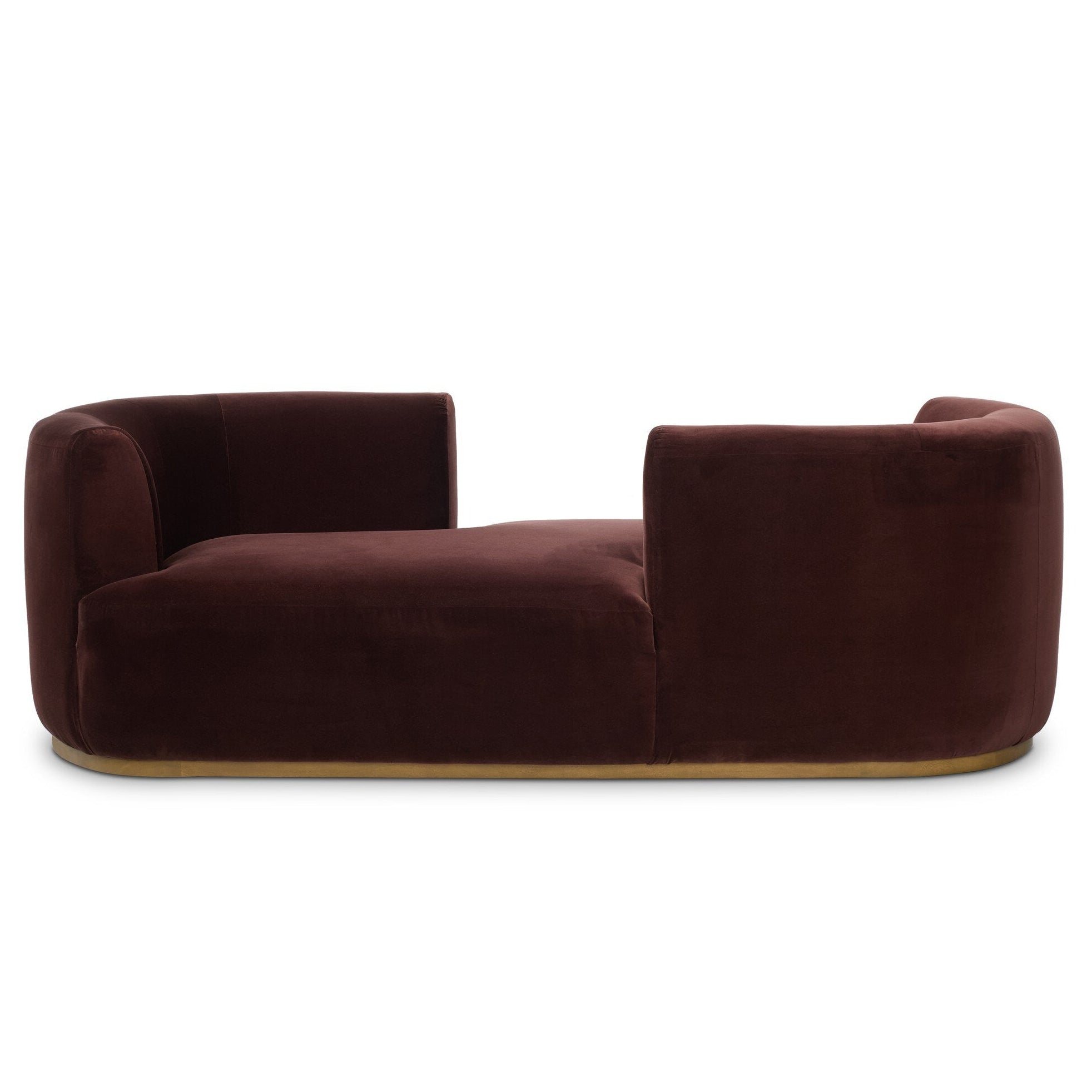 Four Hands Deandra Surrey Plum Tete A Tete Chaise back view