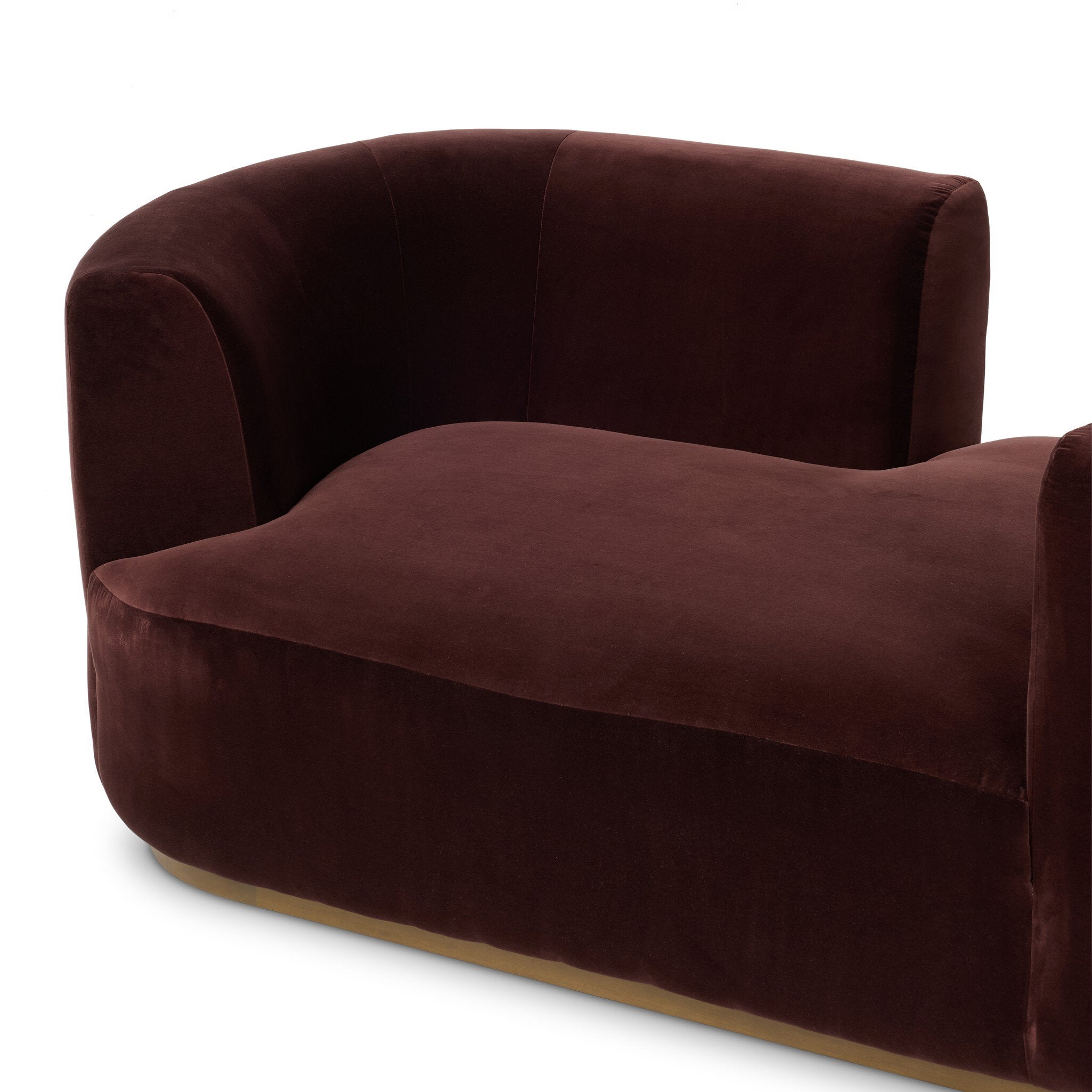 Four Hands Deandra Surrey Plum Tete A Tete Chaise detail view 2