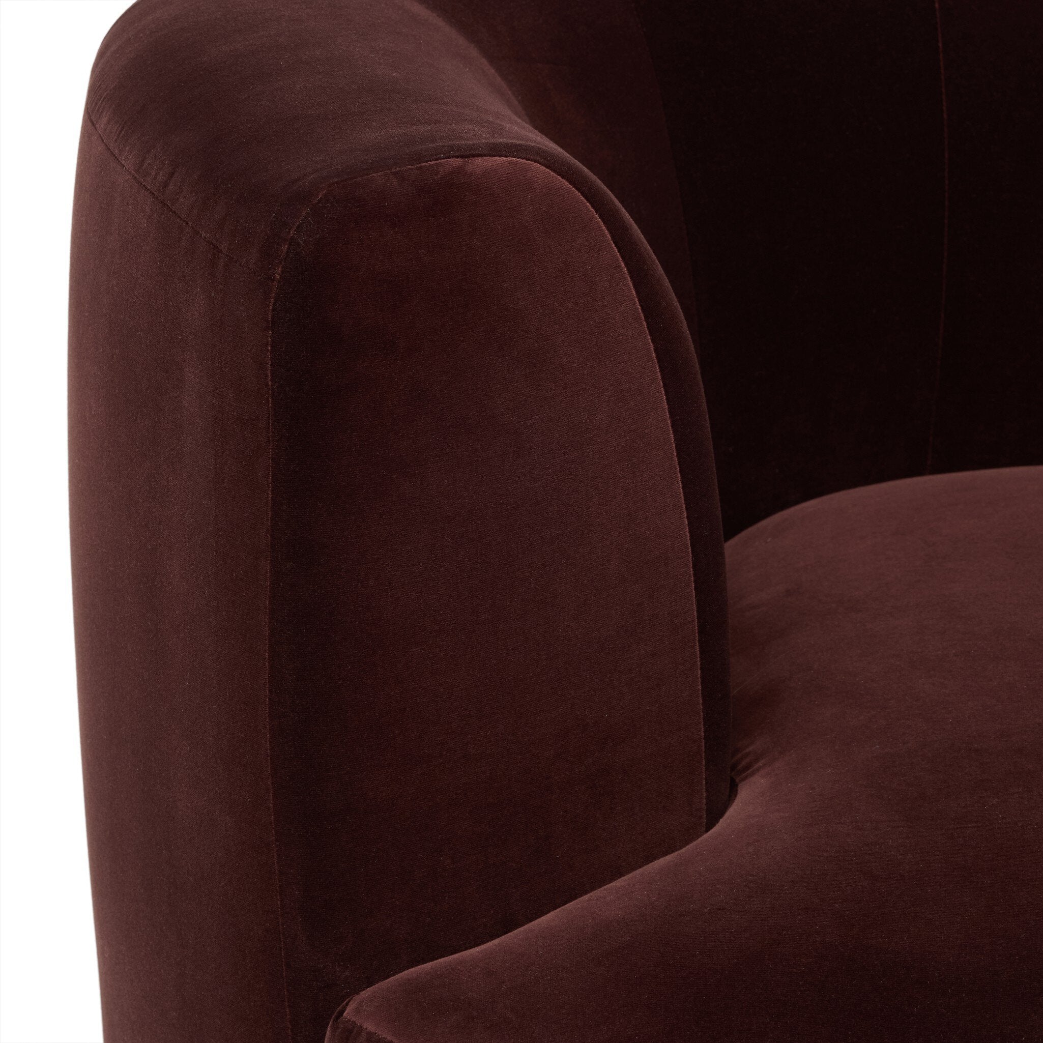 Four Hands Deandra Surrey Plum Tete A Tete Chaise detail view 4