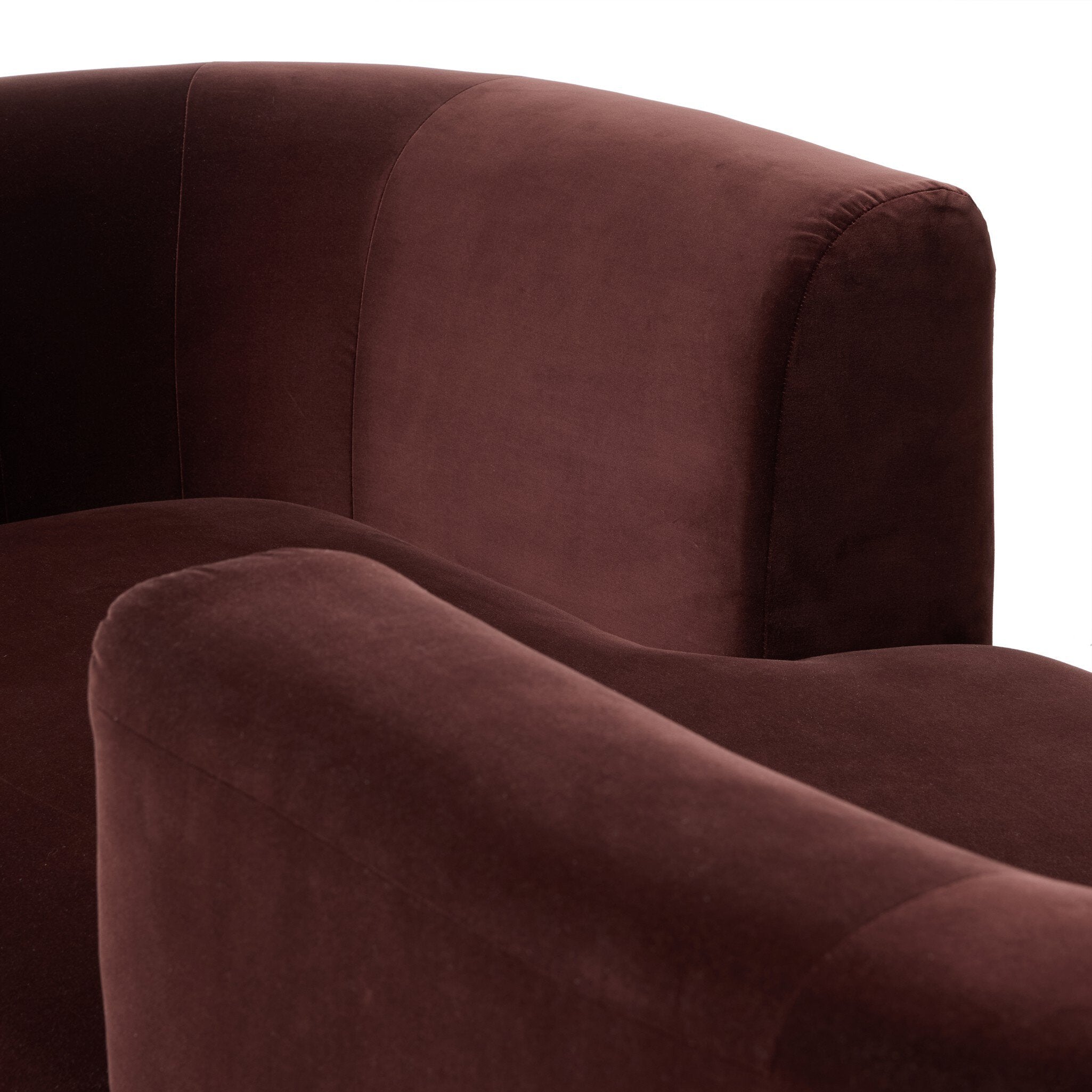 Four Hands Deandra Surrey Plum Tete A Tete Chaise detail view 5