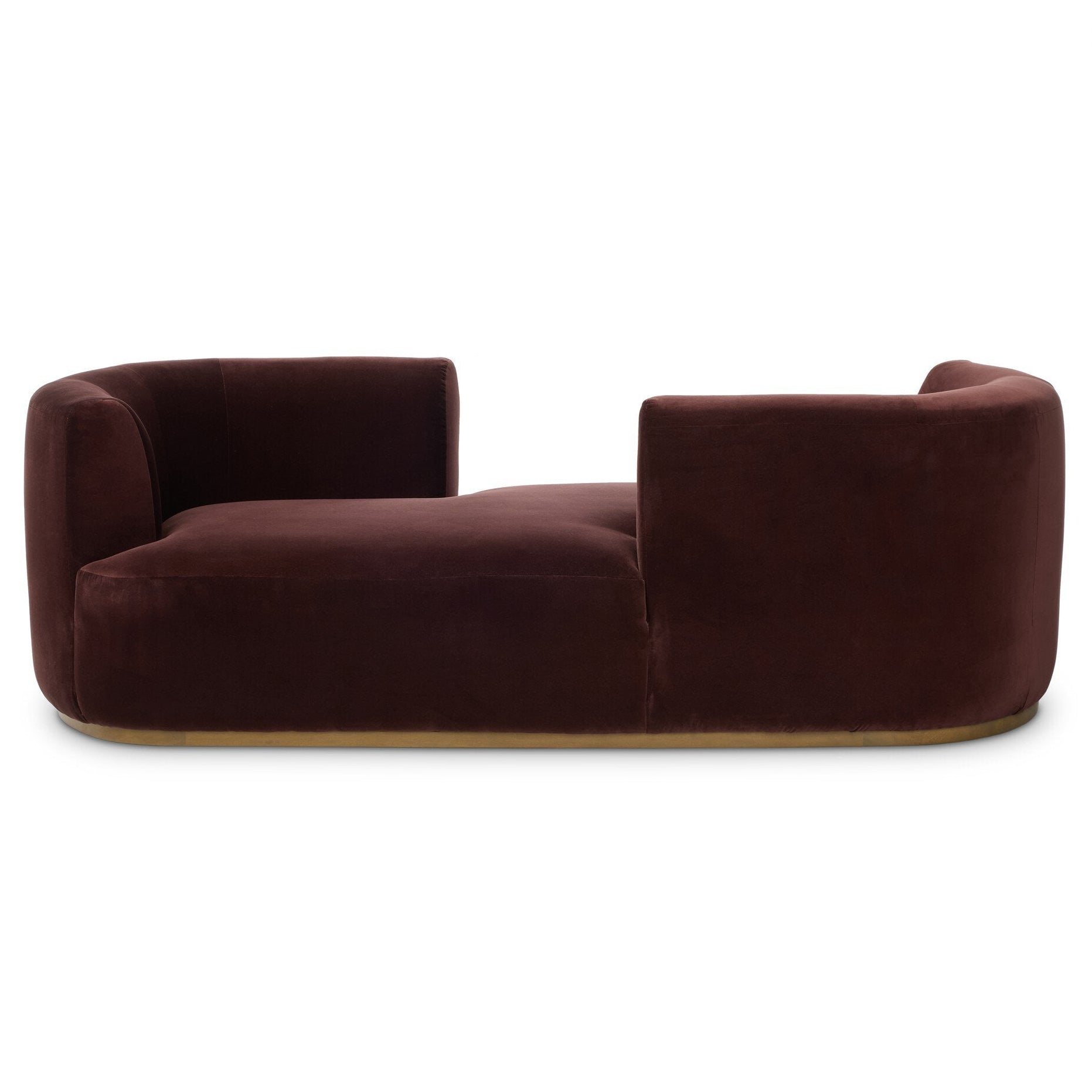 Four Hands Deandra Surrey Plum Tete A Tete Chaise front view