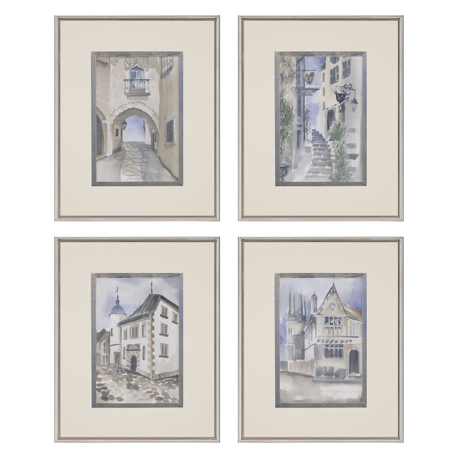 Jardine La Ville I Framed Art Set of 4