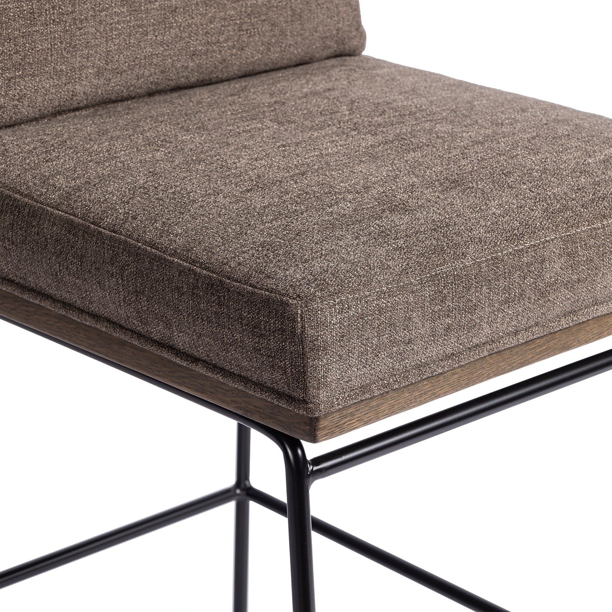 Four Hands Crete Landale Charcoal Bar Stool material and finish detail