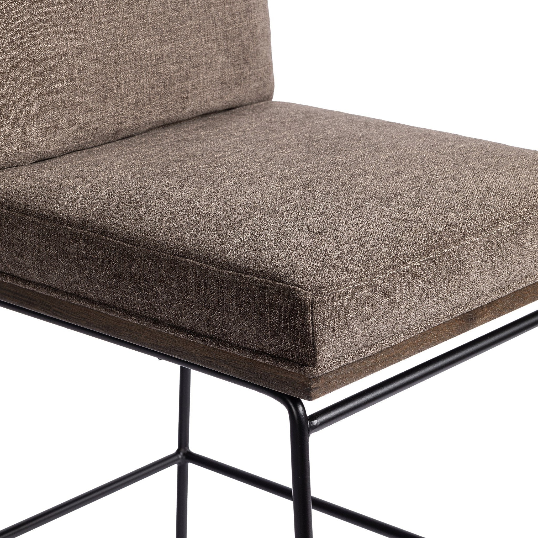 Four Hands Crete Landale Charcoal Counter Stool material and finish detail