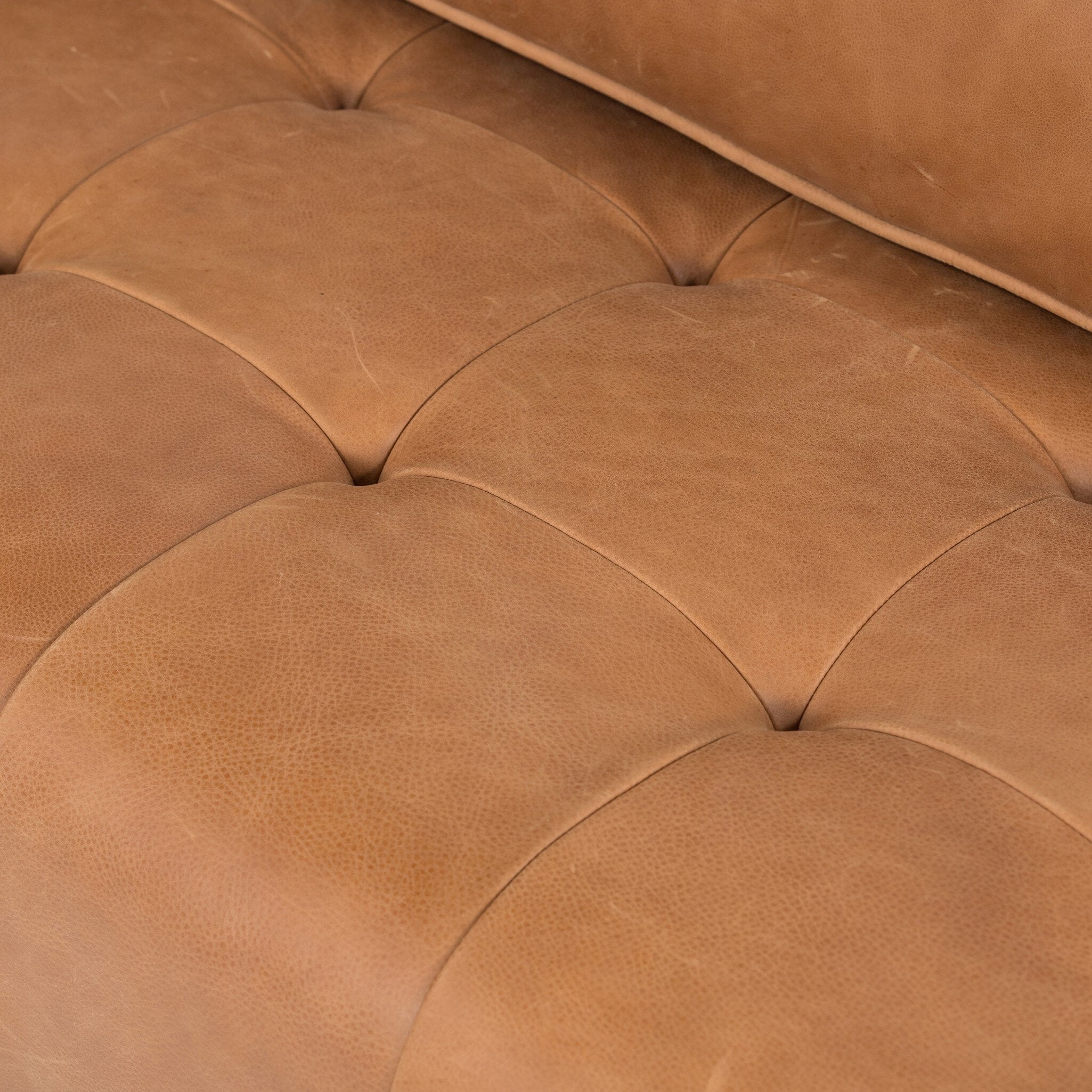 Four Hands Kiera Palermo Cognac Sofa craftsmanship detail