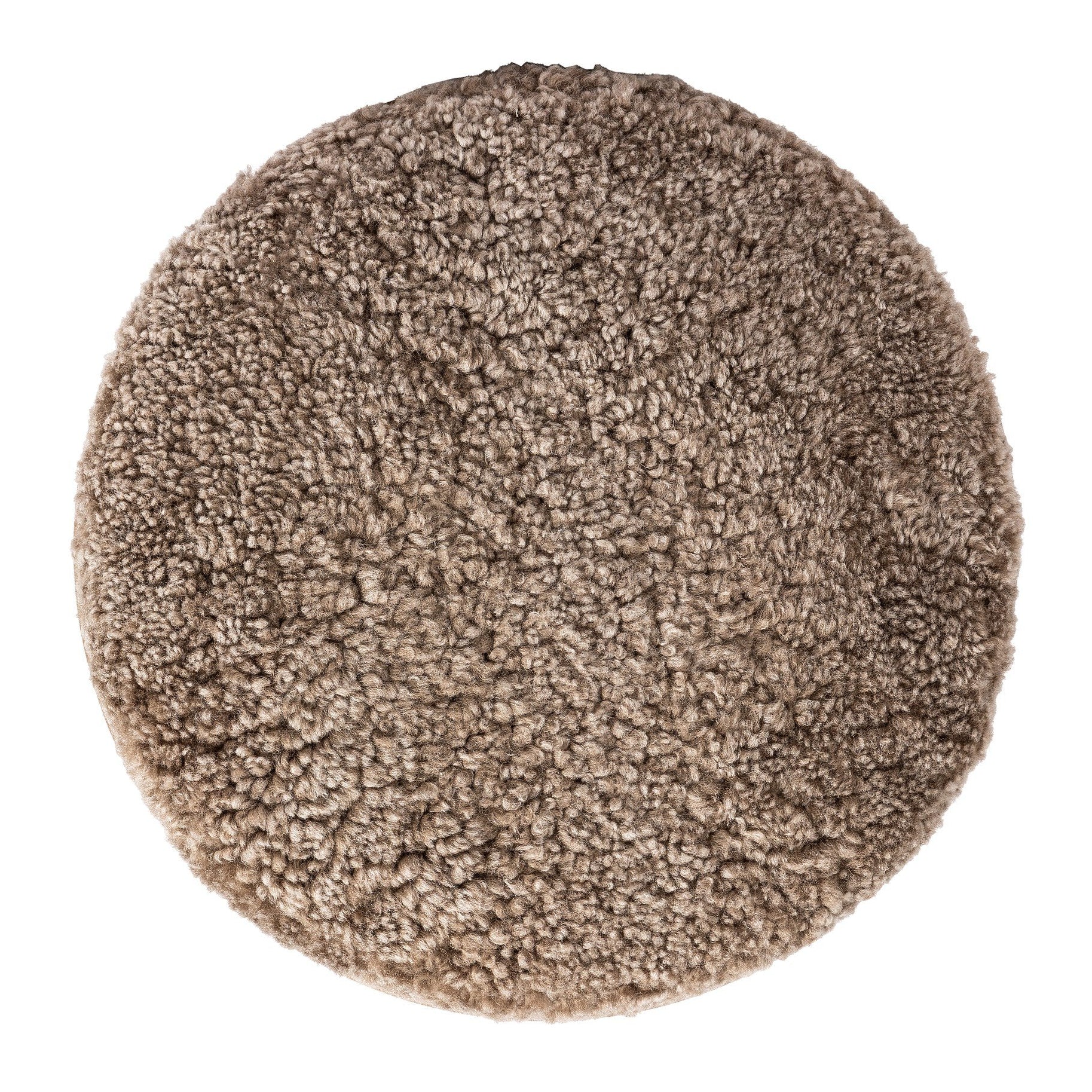 Four Hands Saldino Taupe Shearling Counter Stool top-down view