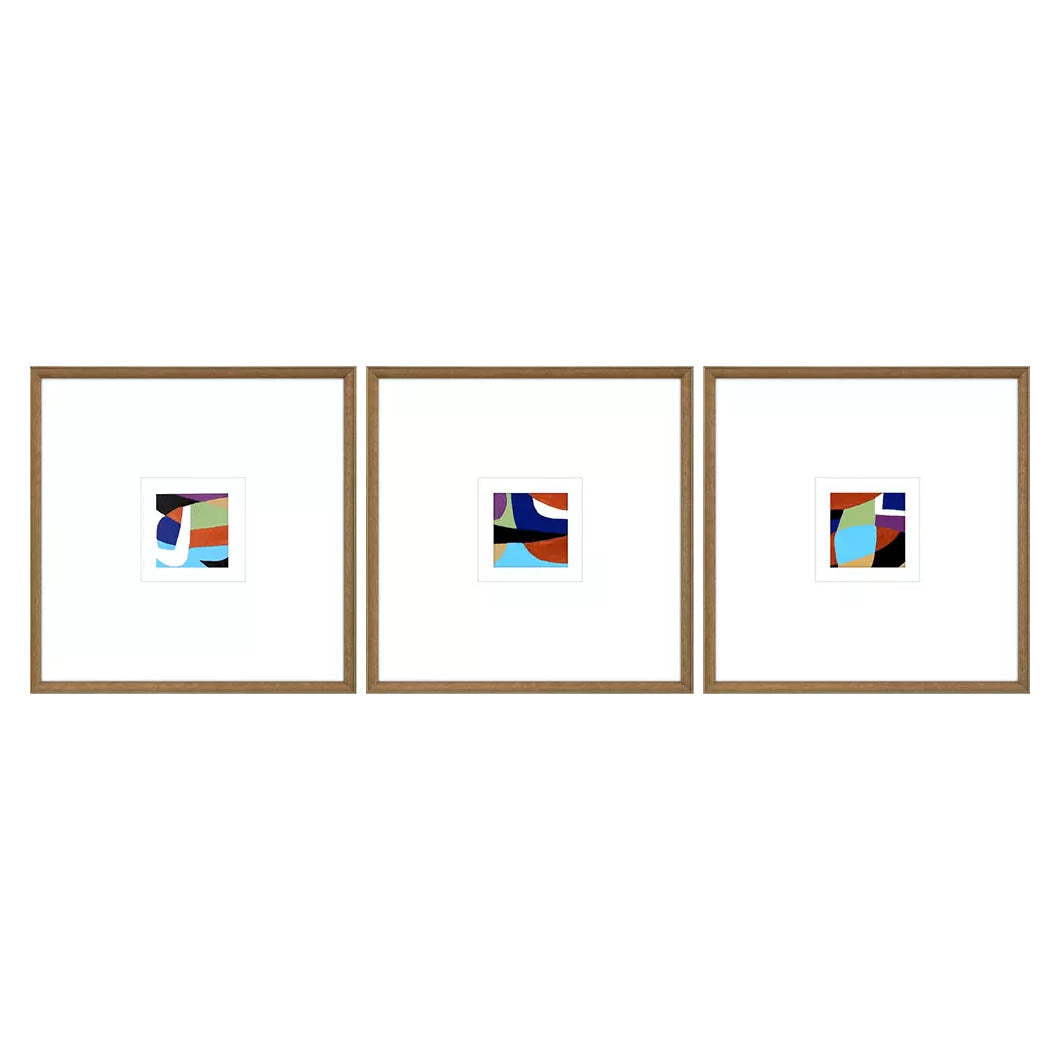Jardine Color Squares III Framed Art Set of 3