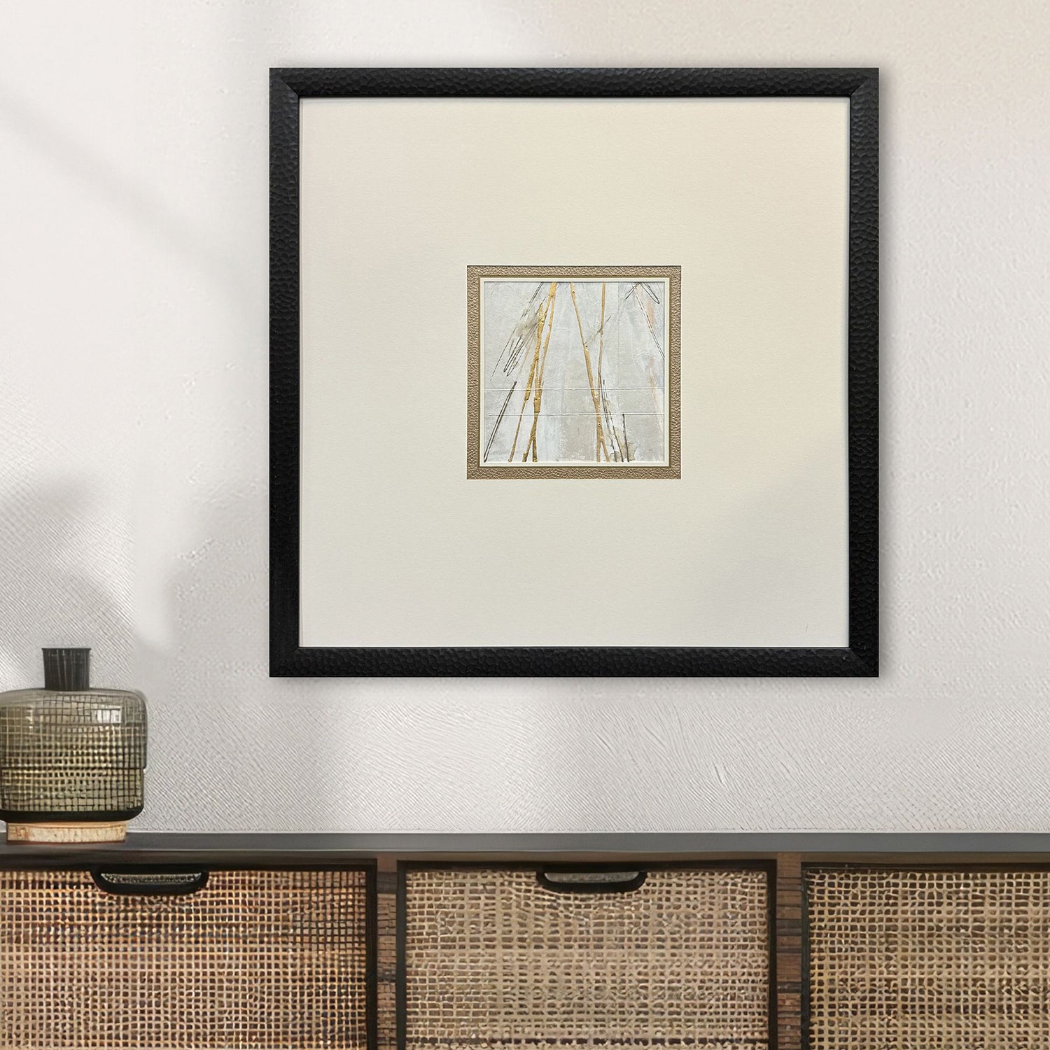 Paschke Incised Gold I Framed Artwork