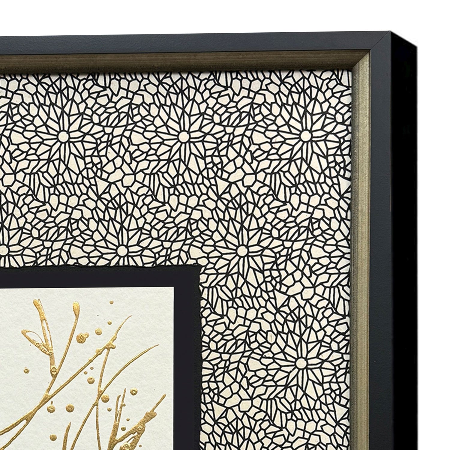 Langdon Liquid Gold I Framed Artwork Set of 4