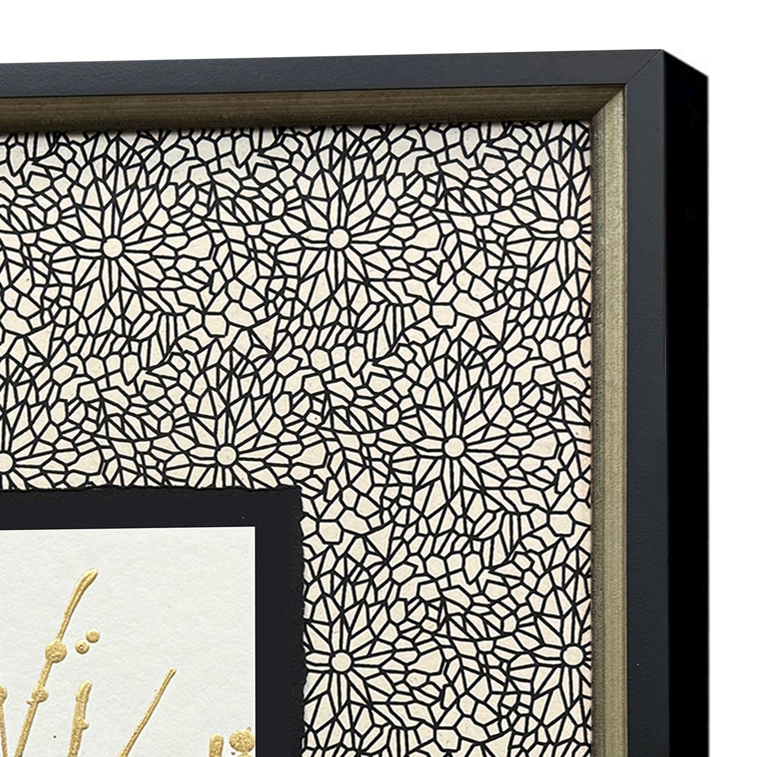 Langdon Liquid Gold II Framed Artwork Set of 4