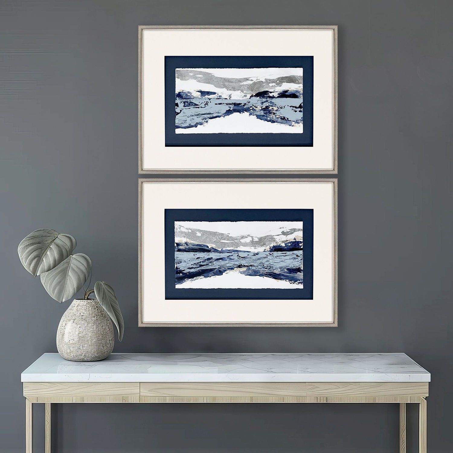 Langdon Blue View Framed Artwork Set of 2