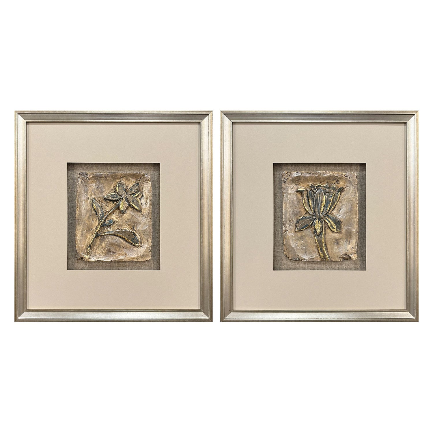 The Studio Heirllom Blooms Framed Artwork Set of 2