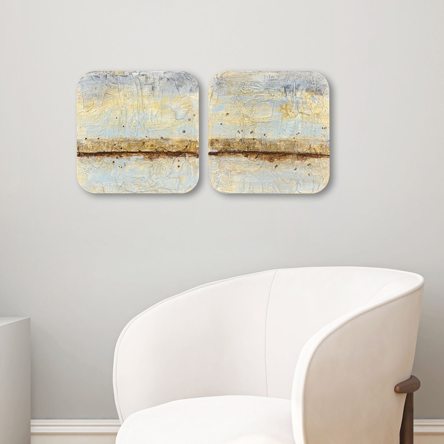 Adamson-Ray Coastal Horizon I Wall Sculpture Set of 2