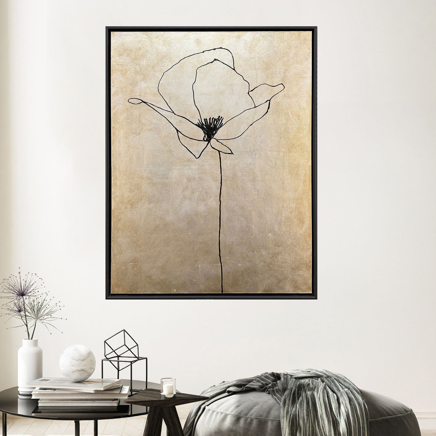 Adamson-Ray Silver Poppies II Canvas Art
