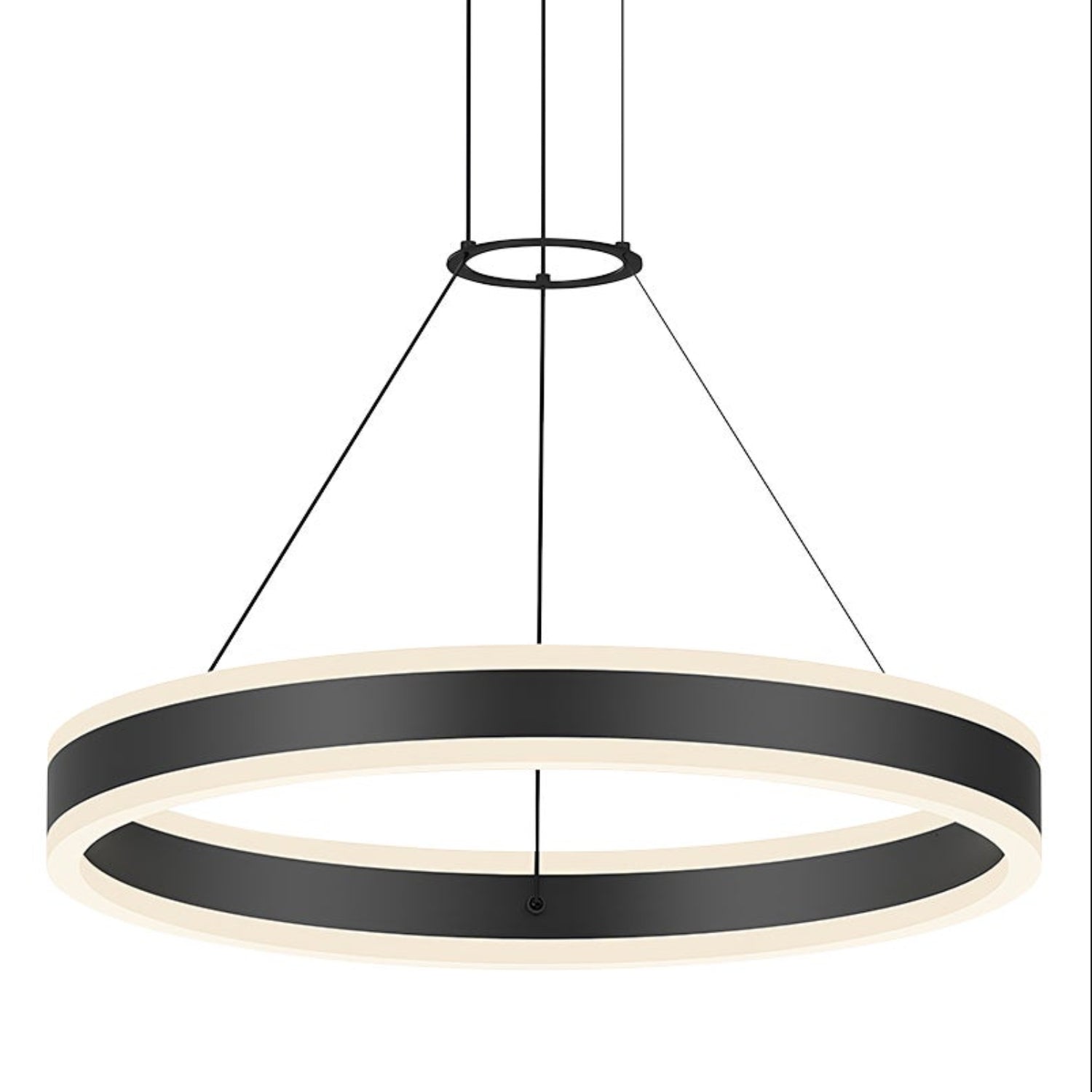 Sonneman Double Corona Satin Black 2303.25 Pendant