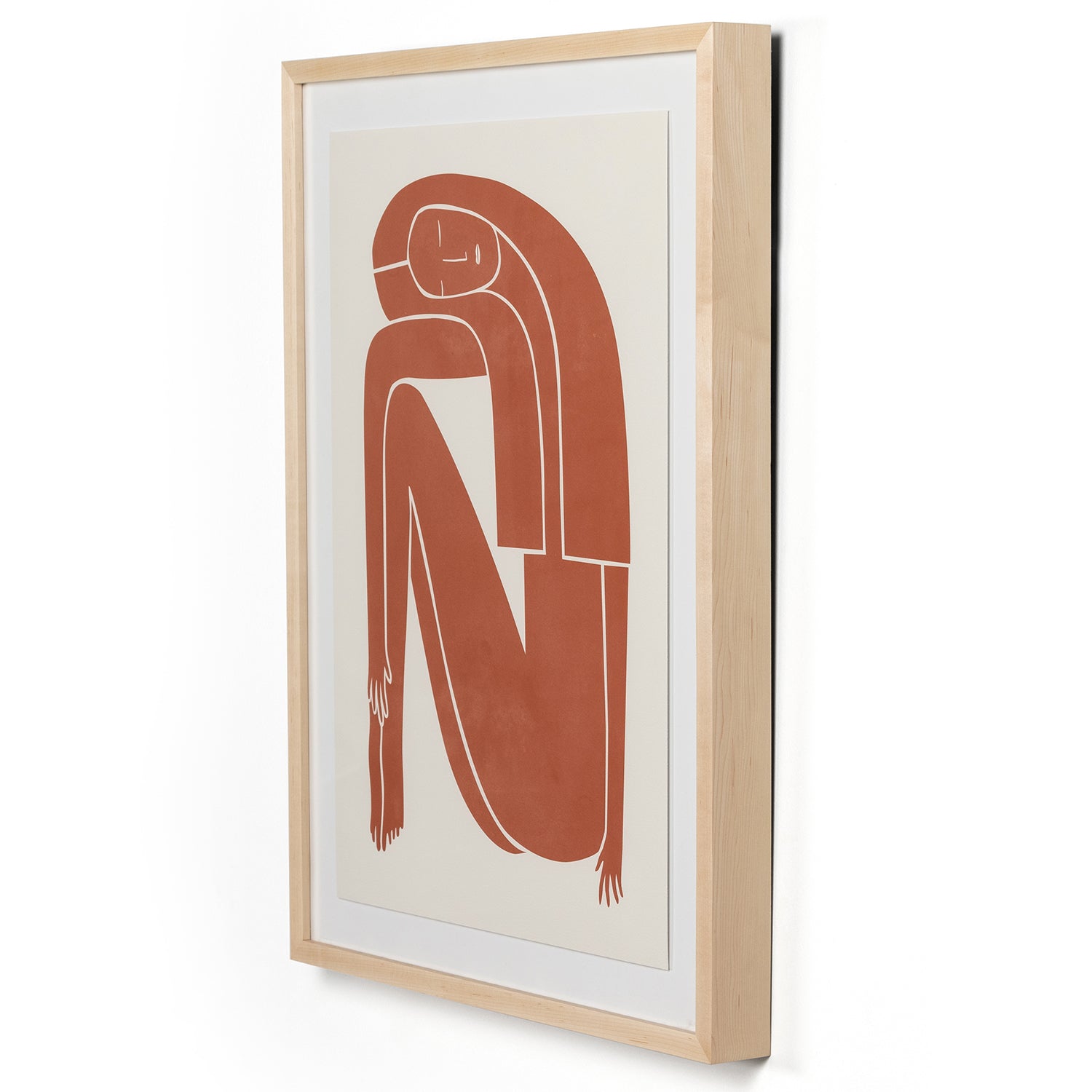Four Hands Figurative Figure Terracotta Framed Artwork