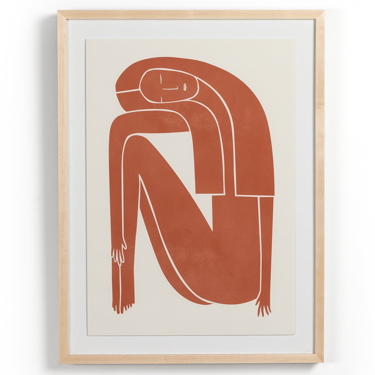 Four Hands Figurative Figure Terracotta Framed Artwork