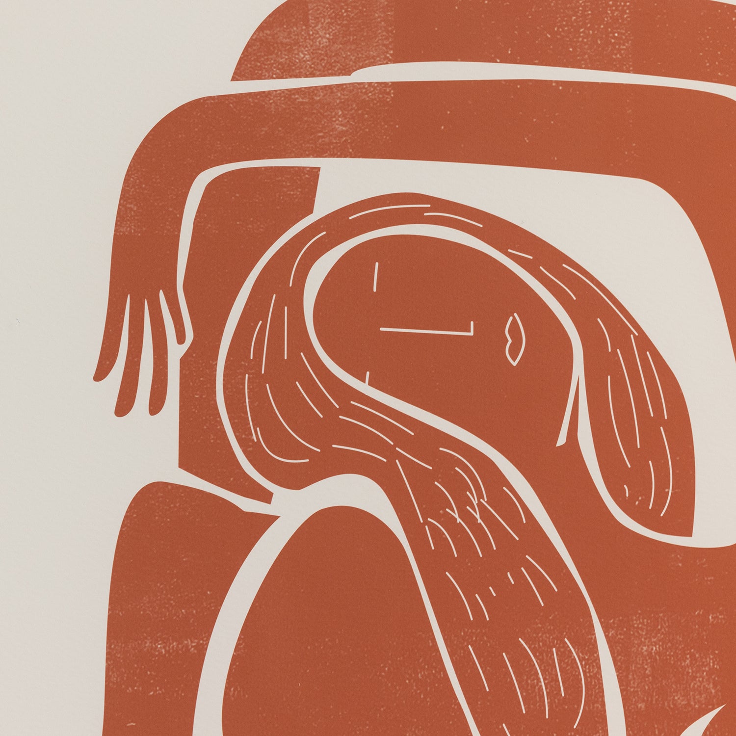 Four Hands Moon River Terracotta Framed Artwork