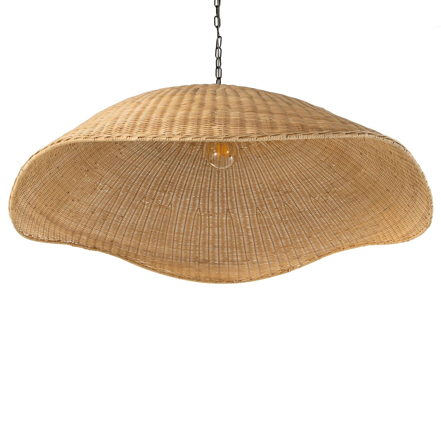 Four Hands Overscale Woven Rattan Pendant