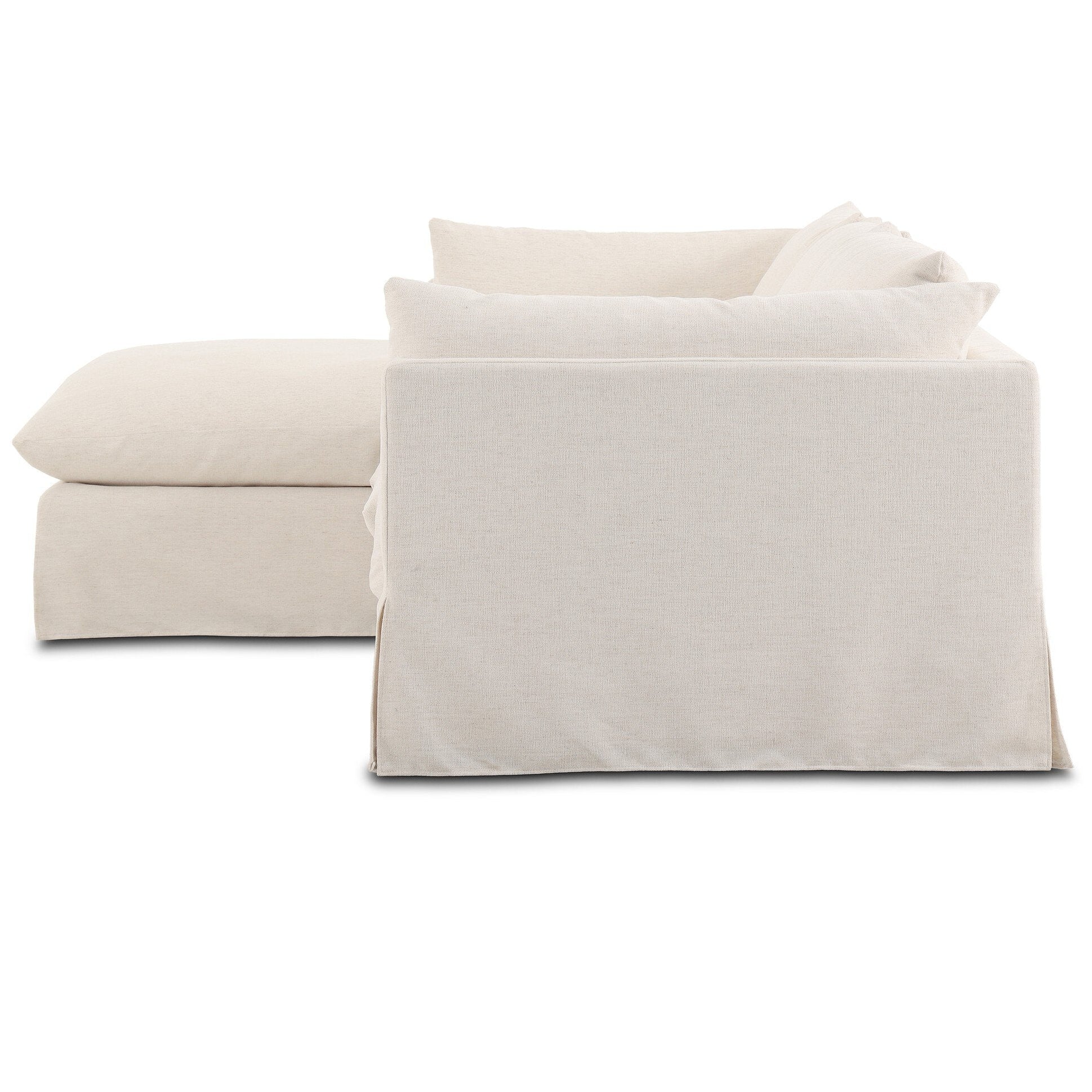 Four Hands Habitat Crypton Nomad Snow 2 Piece Sectional Sofa side view