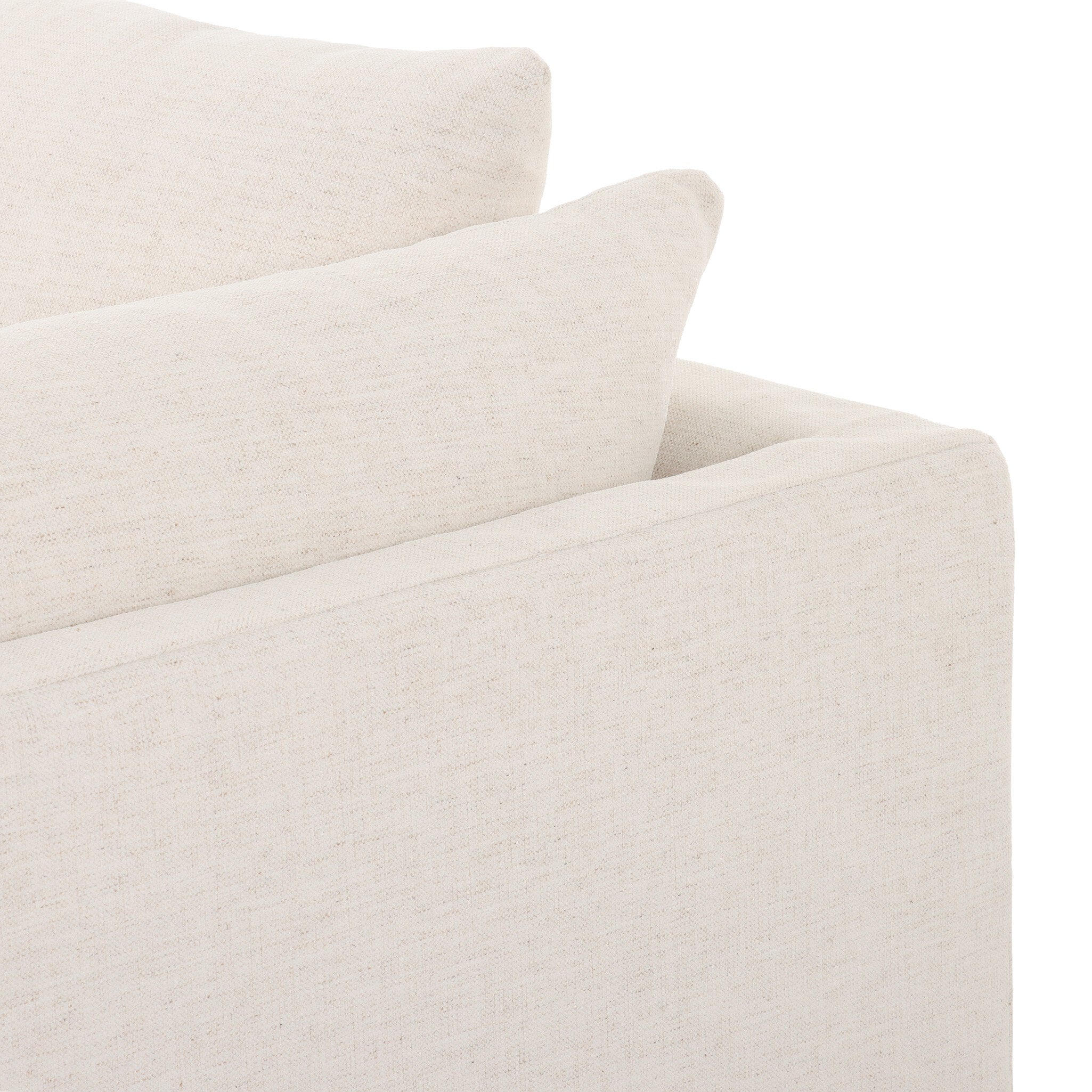 Four Hands Habitat Crypton Nomad Snow 3 Piece Sectional Sofa material and finish detail