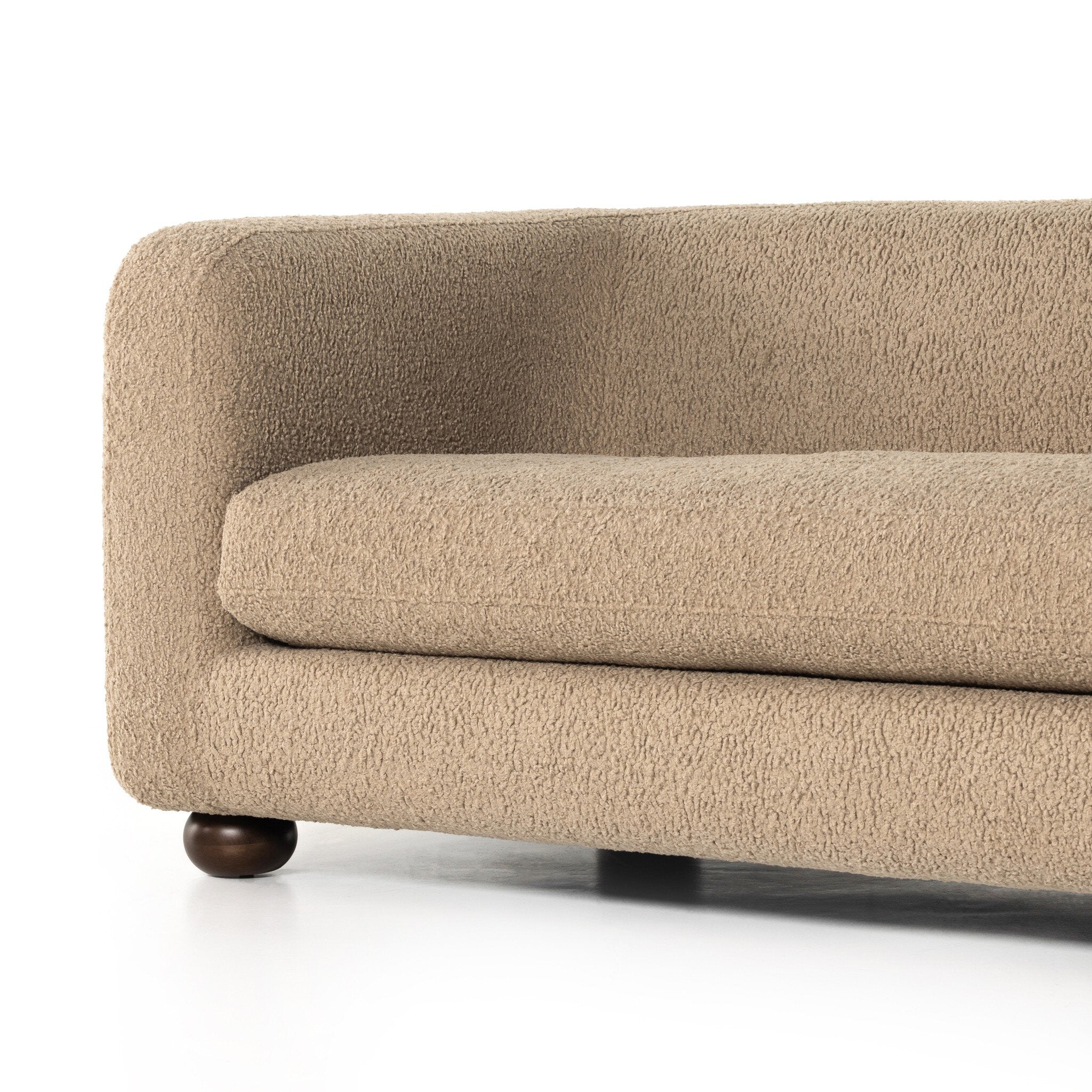 Four Hands Gidget Sheepskin Camel Sofa — construction detail
