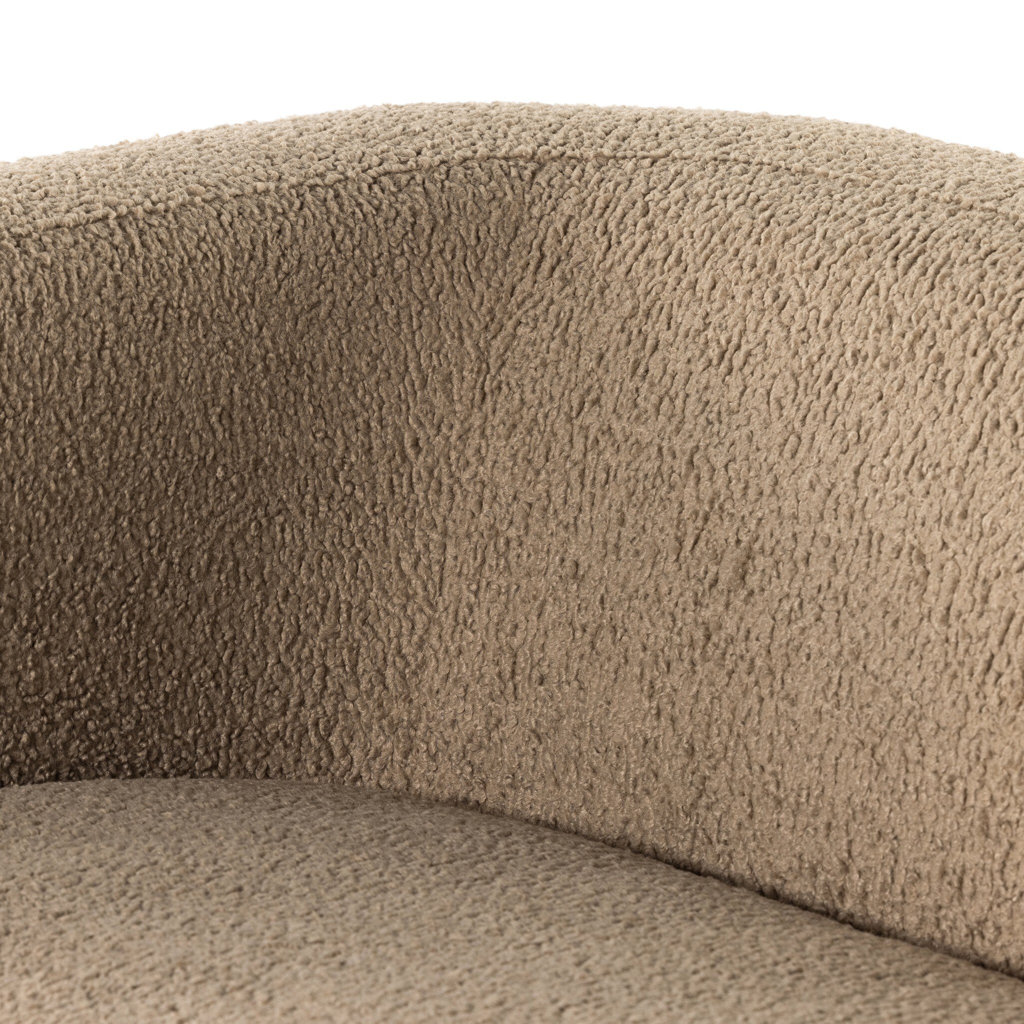 Four Hands Gidget Sheepskin Camel Sofa — close-up detail