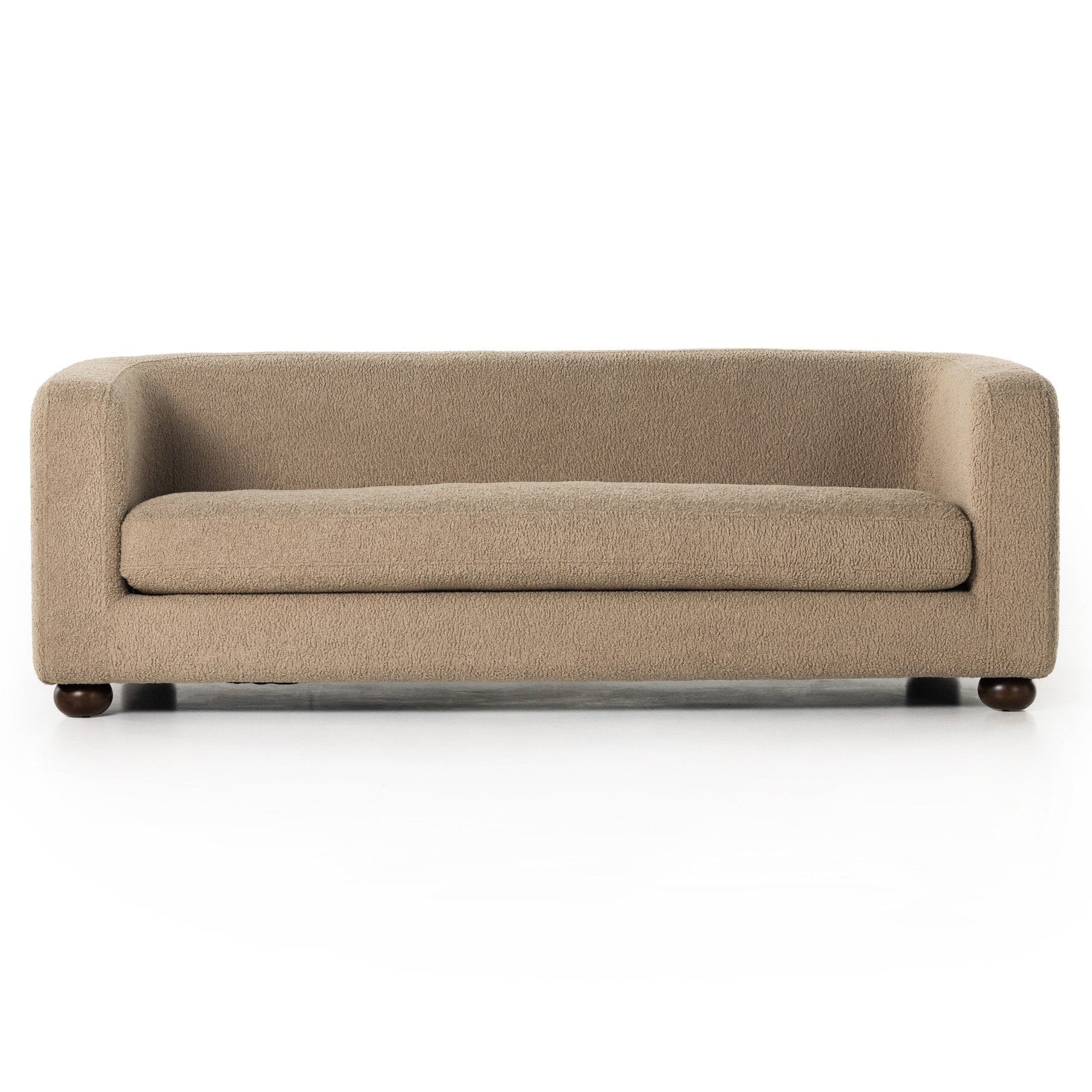 Four Hands Gidget Sheepskin Camel Sofa — front view