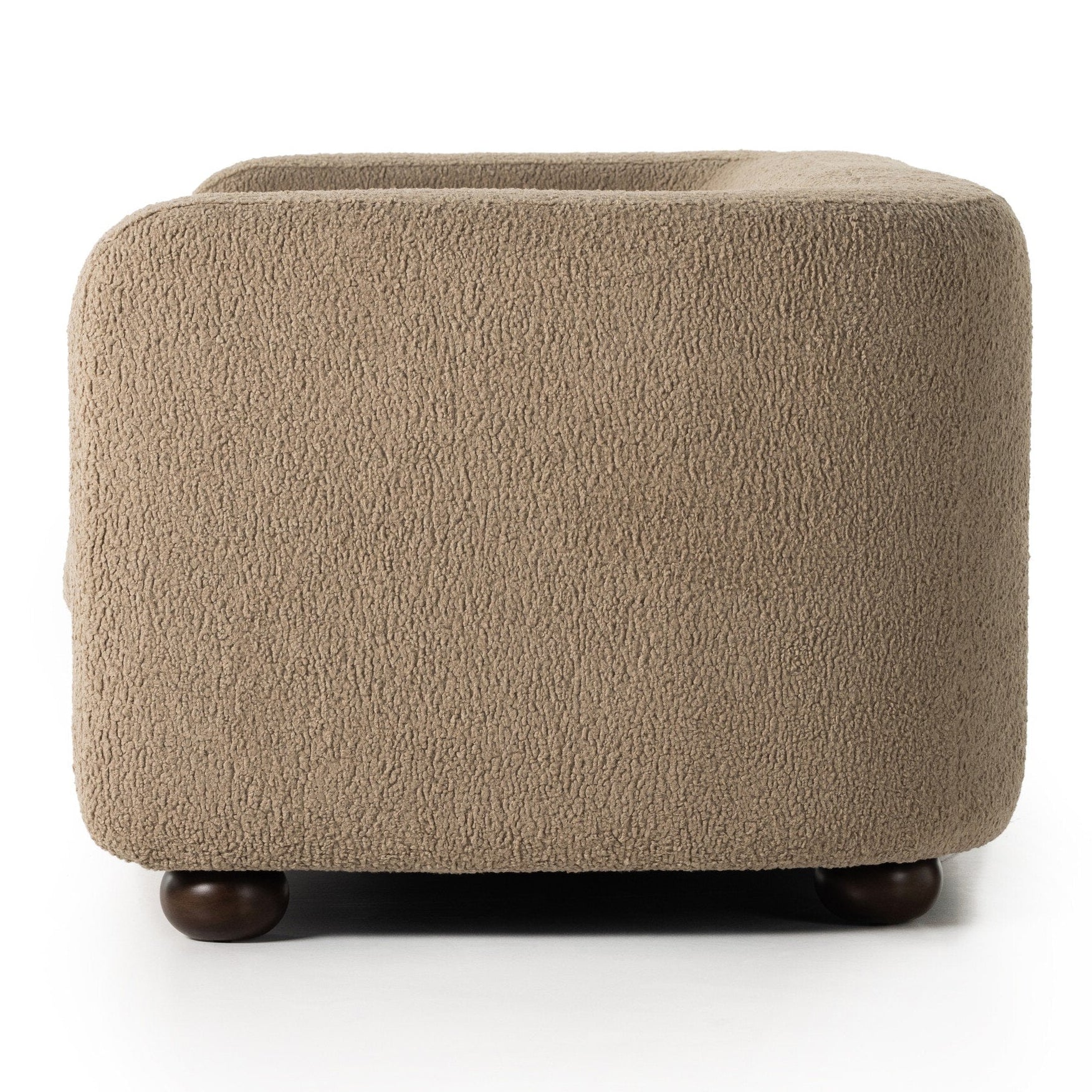 Four Hands Gidget Sheepskin Camel Sofa — side view