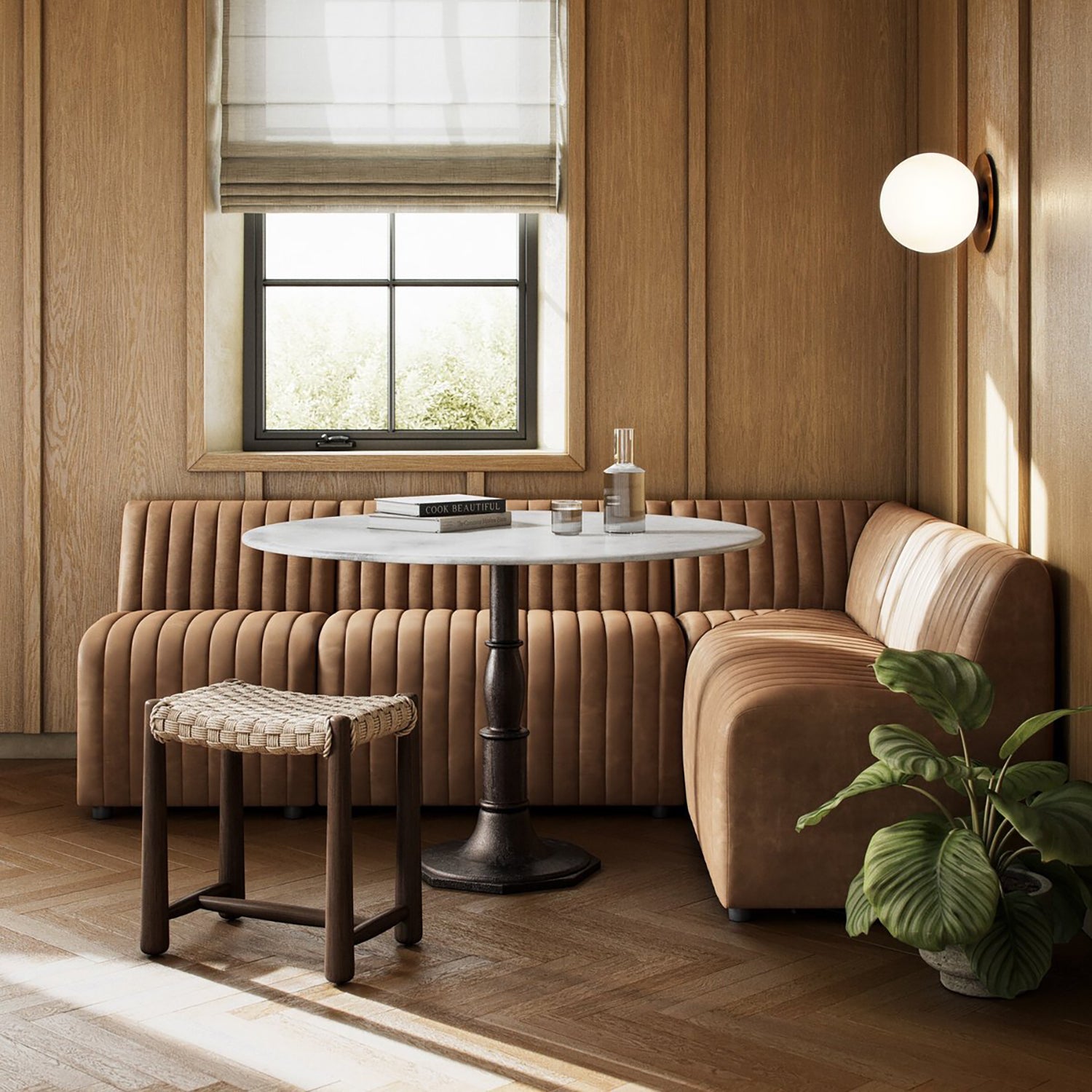 Four Hands Augustine L Shape Dining Banquette